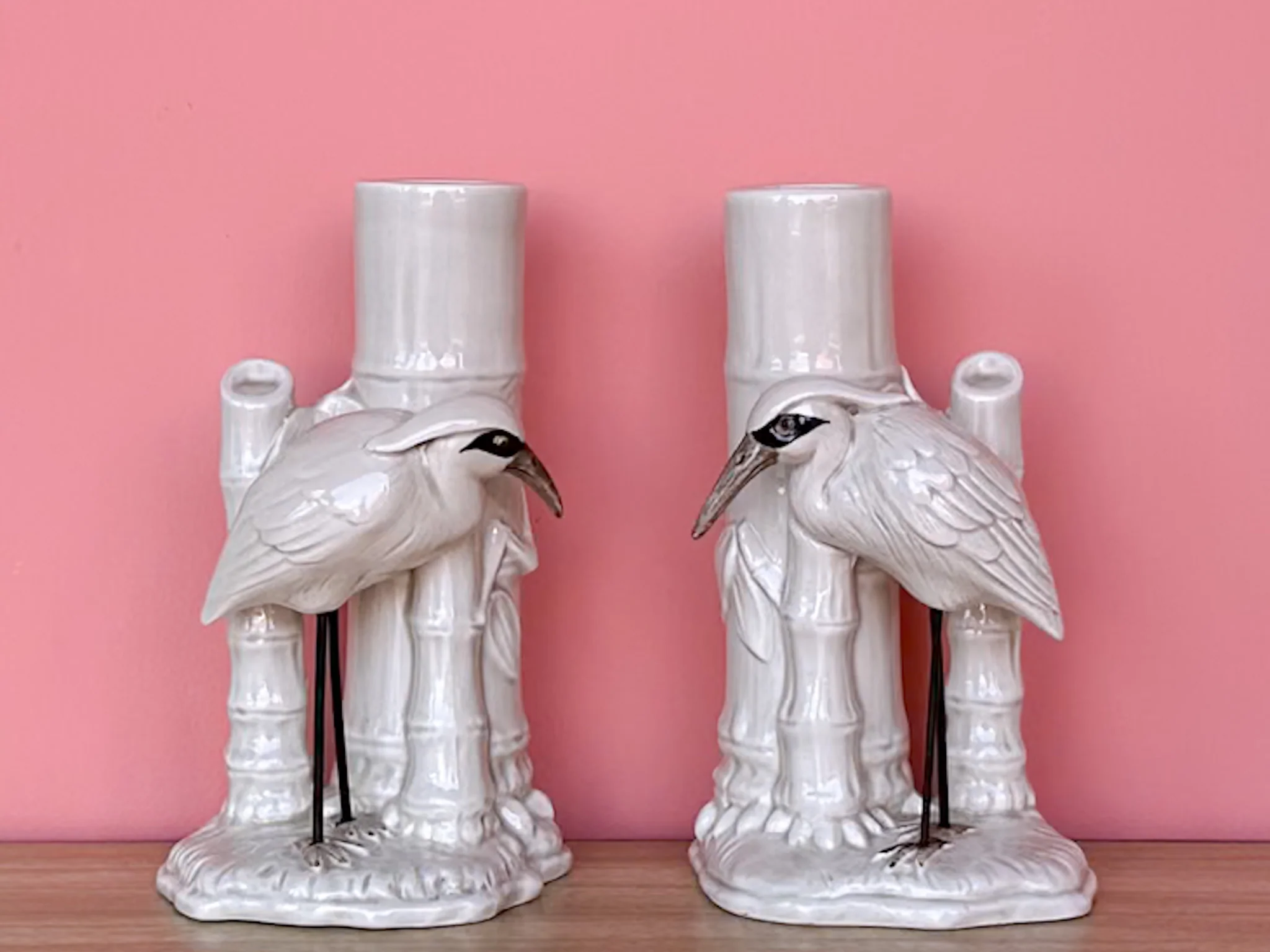 Fitz and Floyd Egret Candle Holders - Image 2