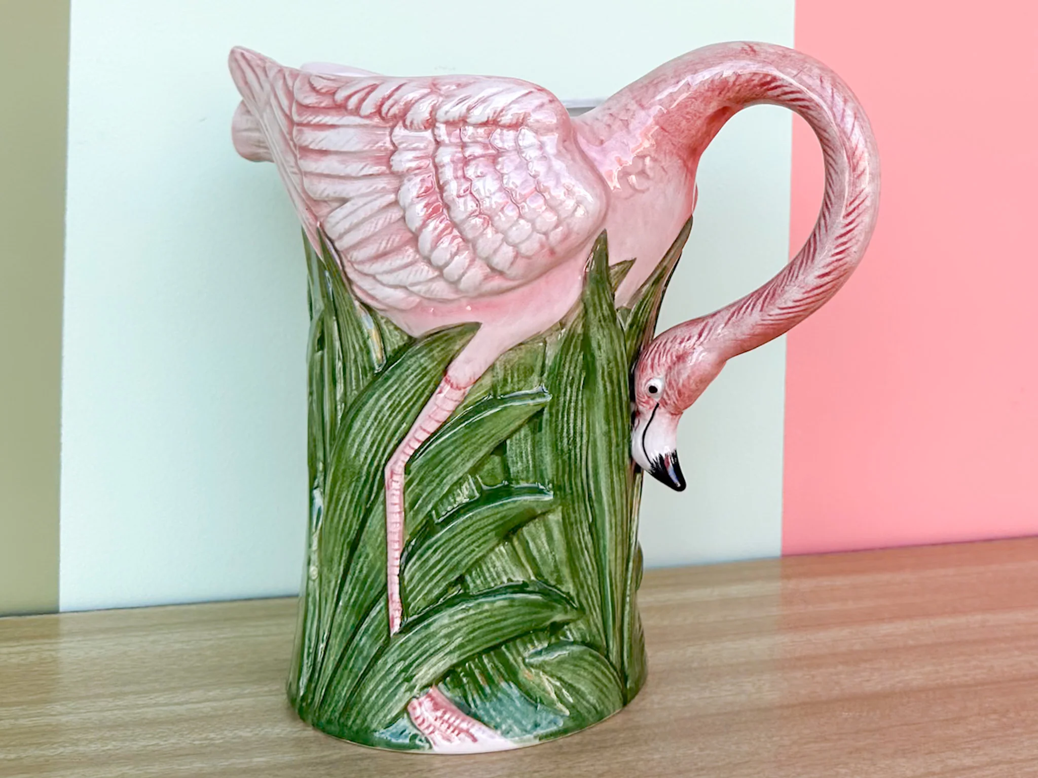 Fitz and Floyd Flamingo Pitcher - Image 2