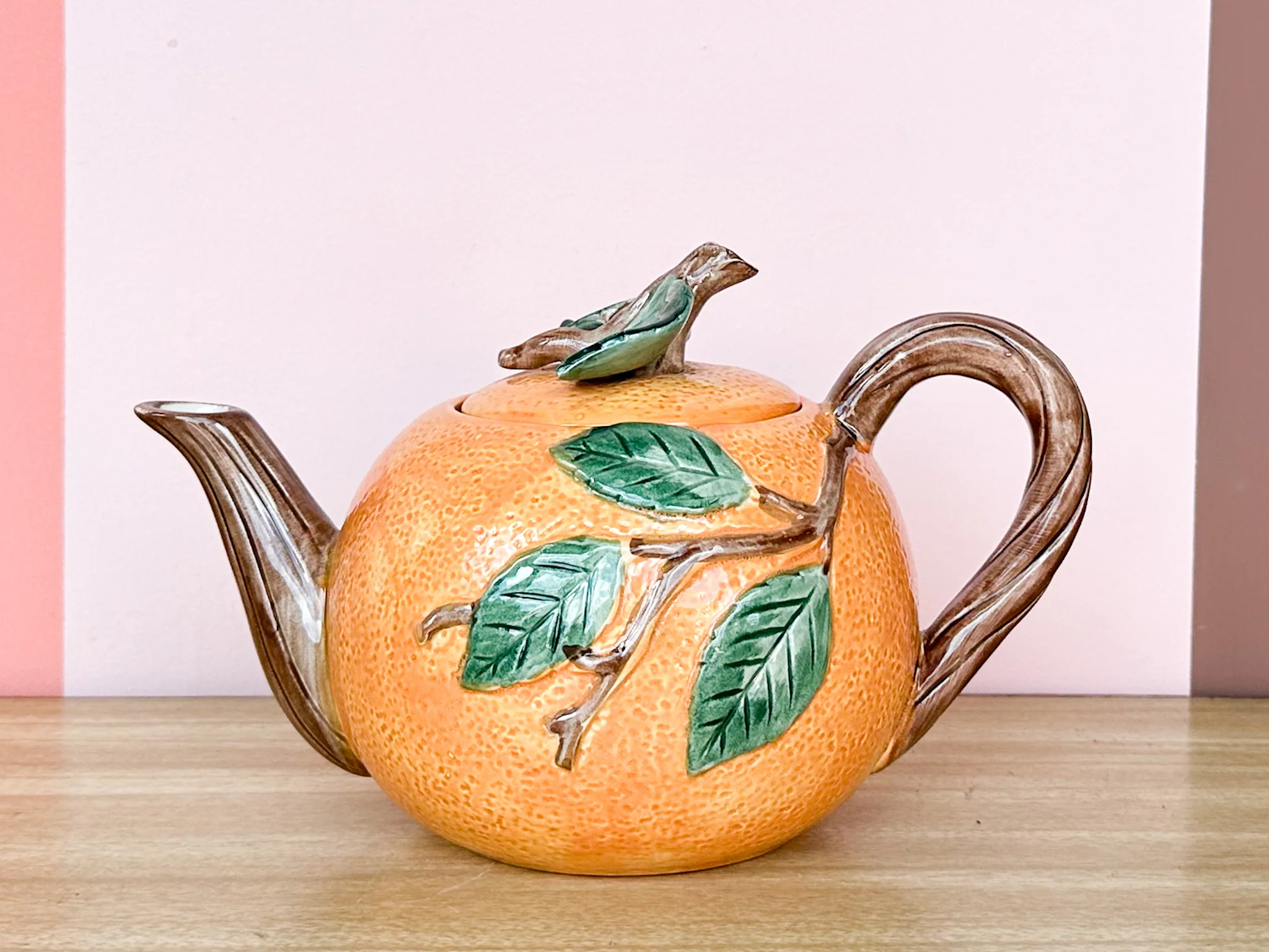 Fitz and Floyd Orange Teapot - Image 2