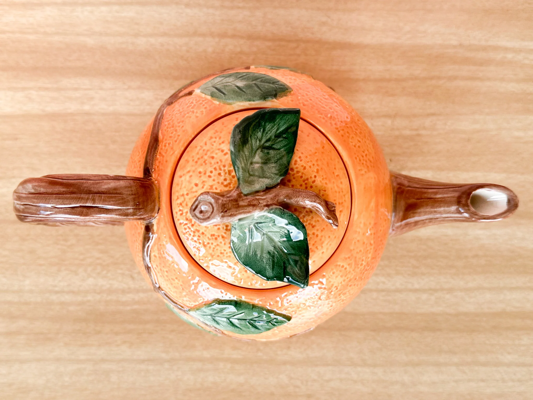 Fitz and Floyd Orange Teapot - Image 6
