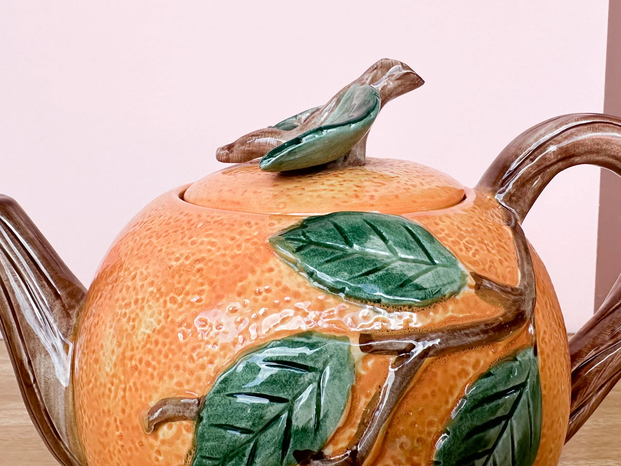 Fitz and Floyd Orange Teapot - Image 8