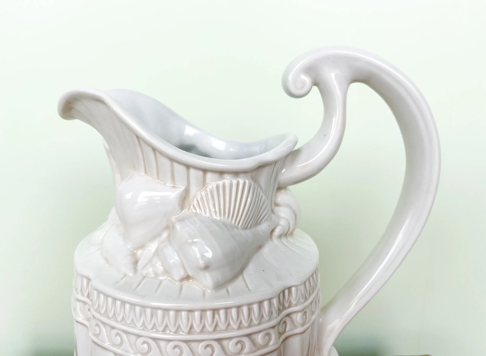 Fitz and Floyd Shell Pitcher - Image 5