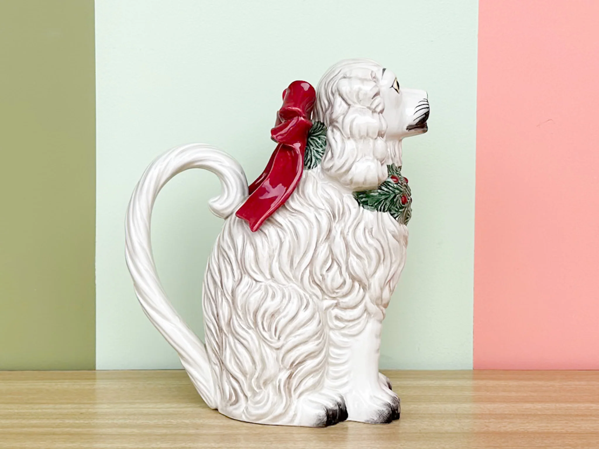 Fitz and Floyd Staffordshire Dog Holiday Pitcher - Image 2