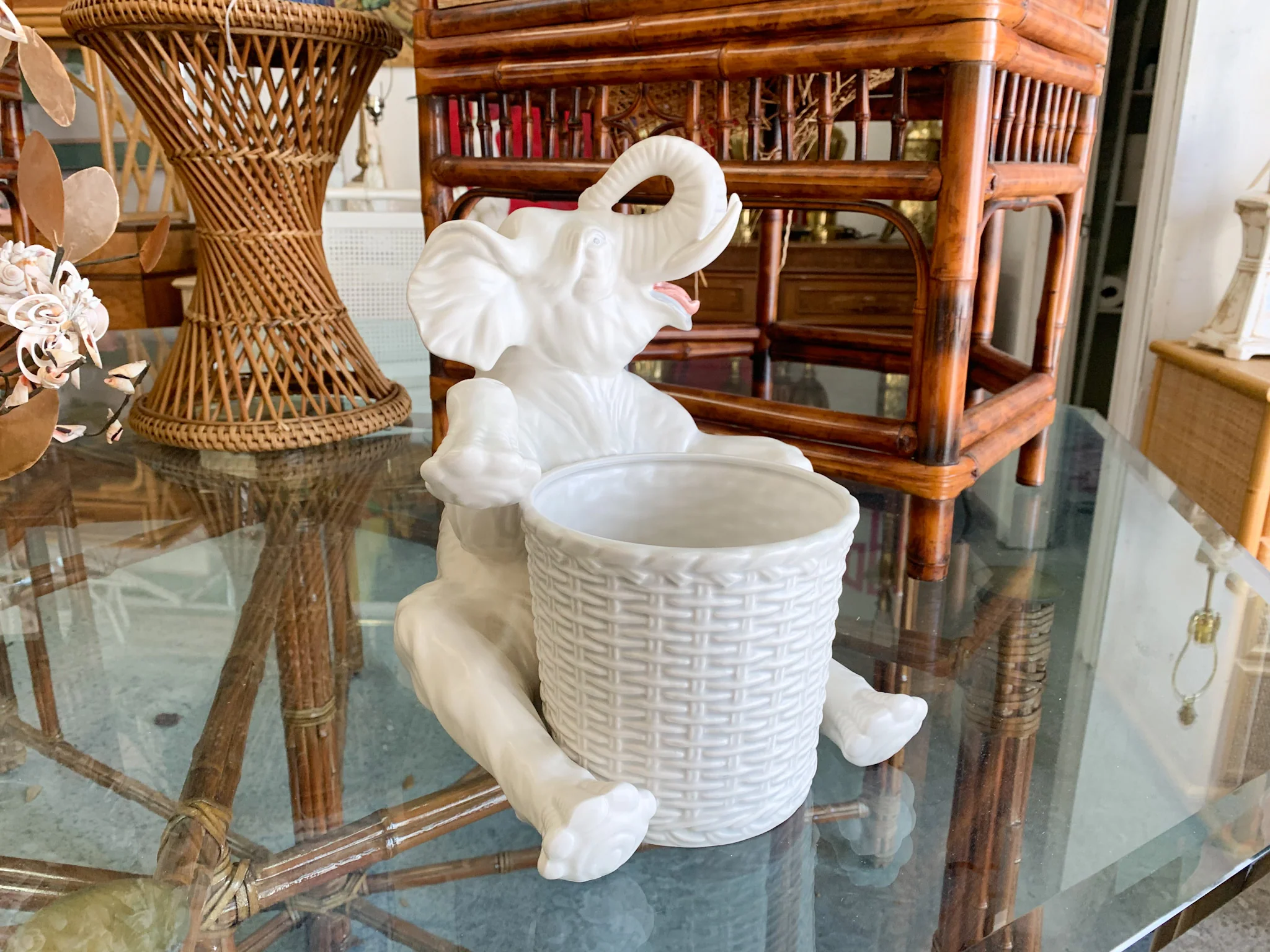 Fitz + Floyd Elephant Cachepot