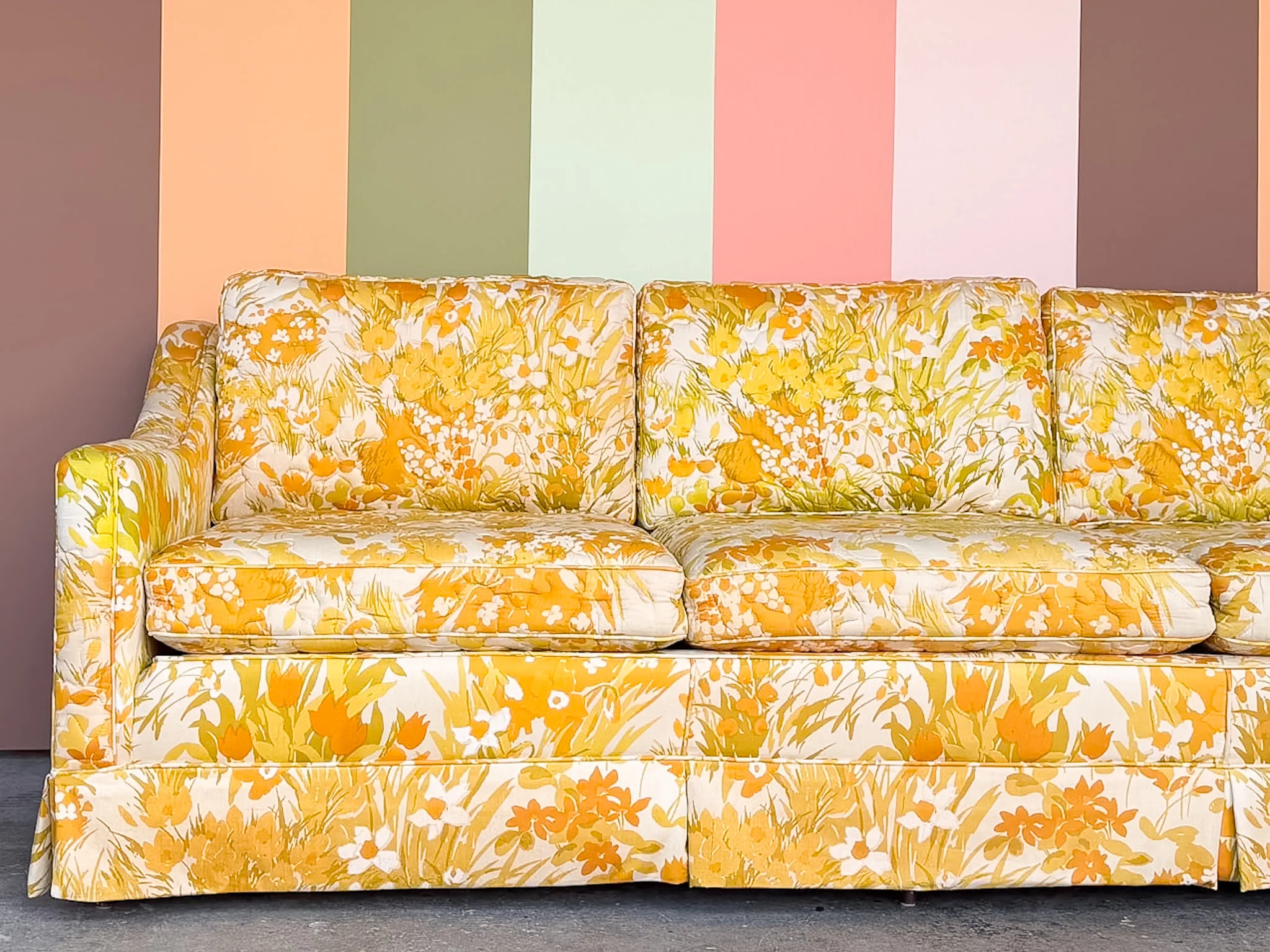 Flower Power Upholstered Sofa - Image 3