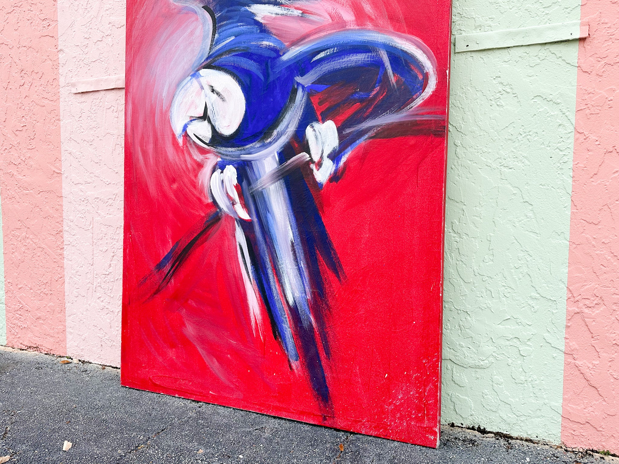 Flying Blue Parrot Original Painting - Image 4