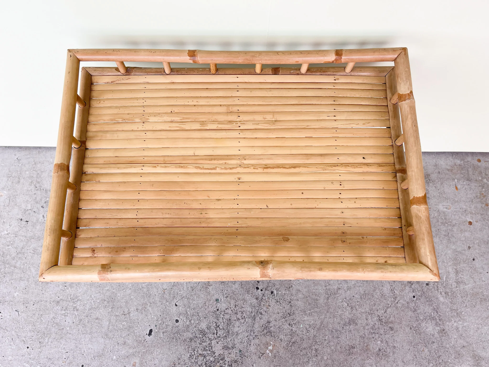 Folding Rattan Tray Table - Image 3
