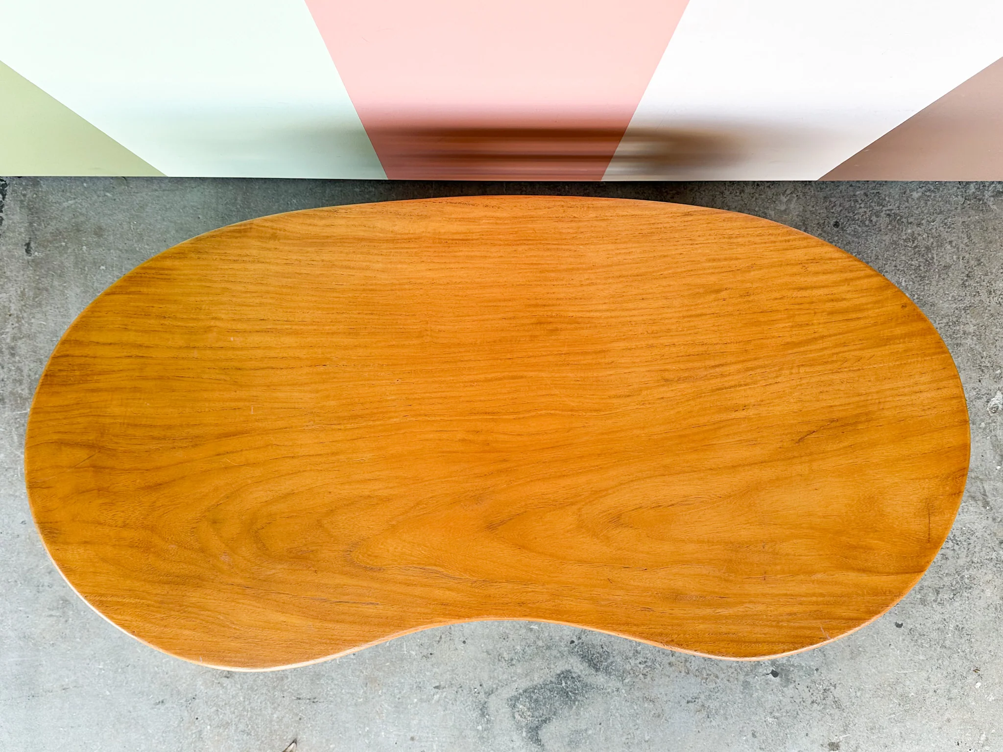 Frankl Style Kidney Bean Rattan Coffee Table - Image 8