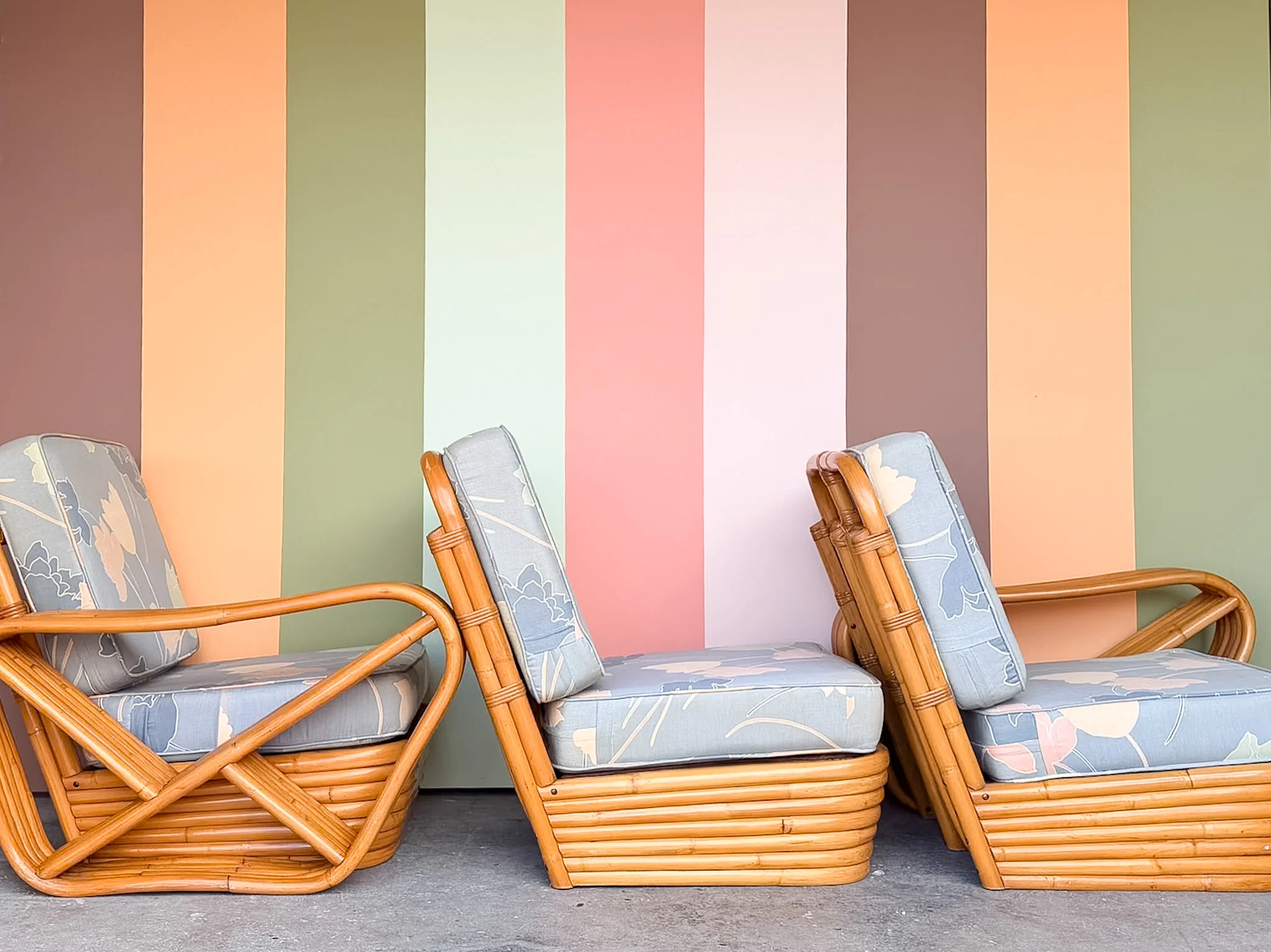 Frankl Style Rattan Pretzel Sofa - Image 5