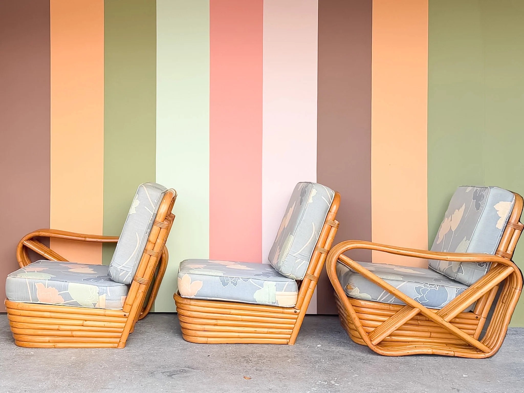 Frankl Style Rattan Pretzel Sofa - Image 6