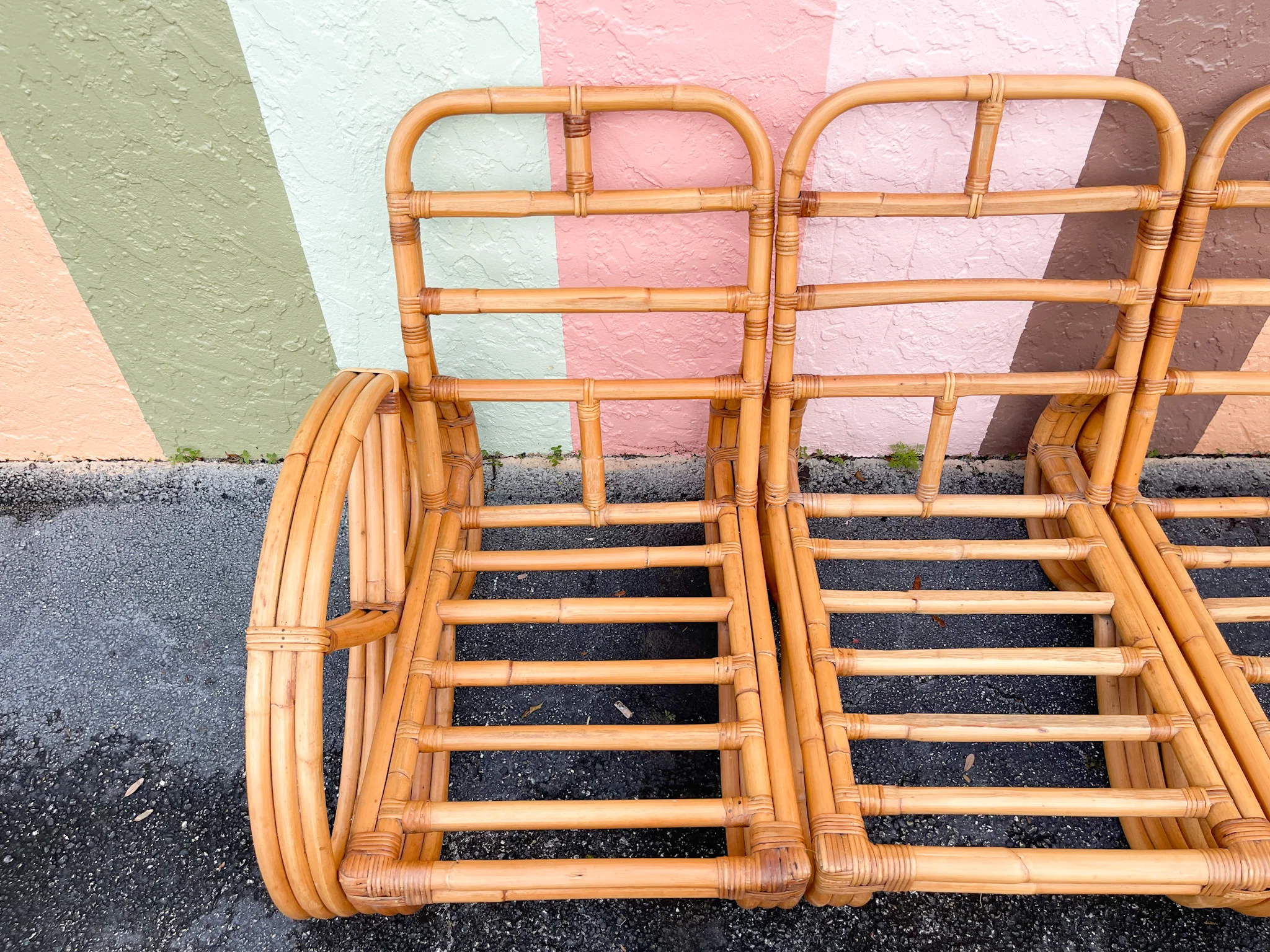 Frankl Style Rattan Pretzel Sofa - Image 7