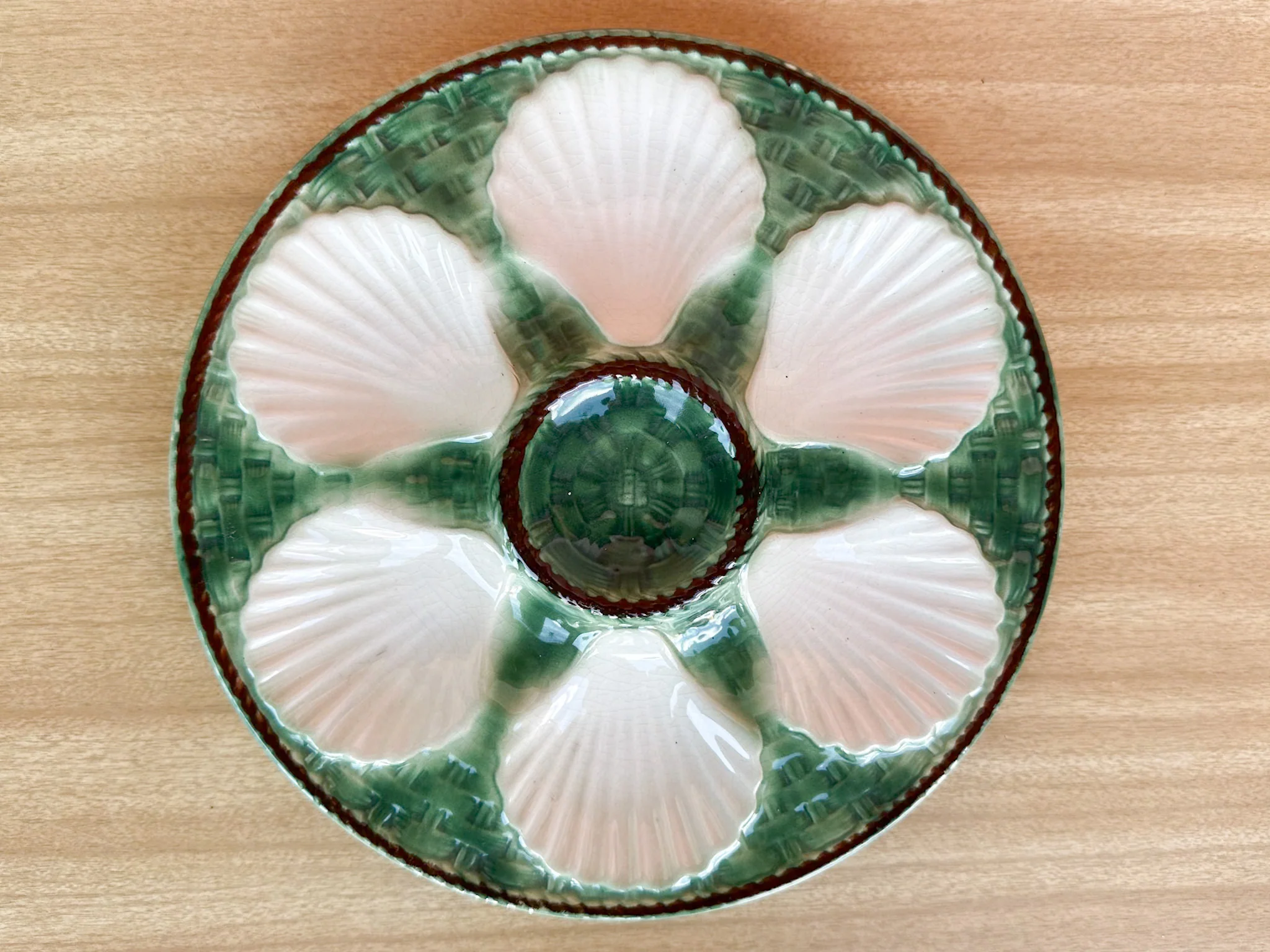 French Riveria Blue Oyster Plate - Image 2