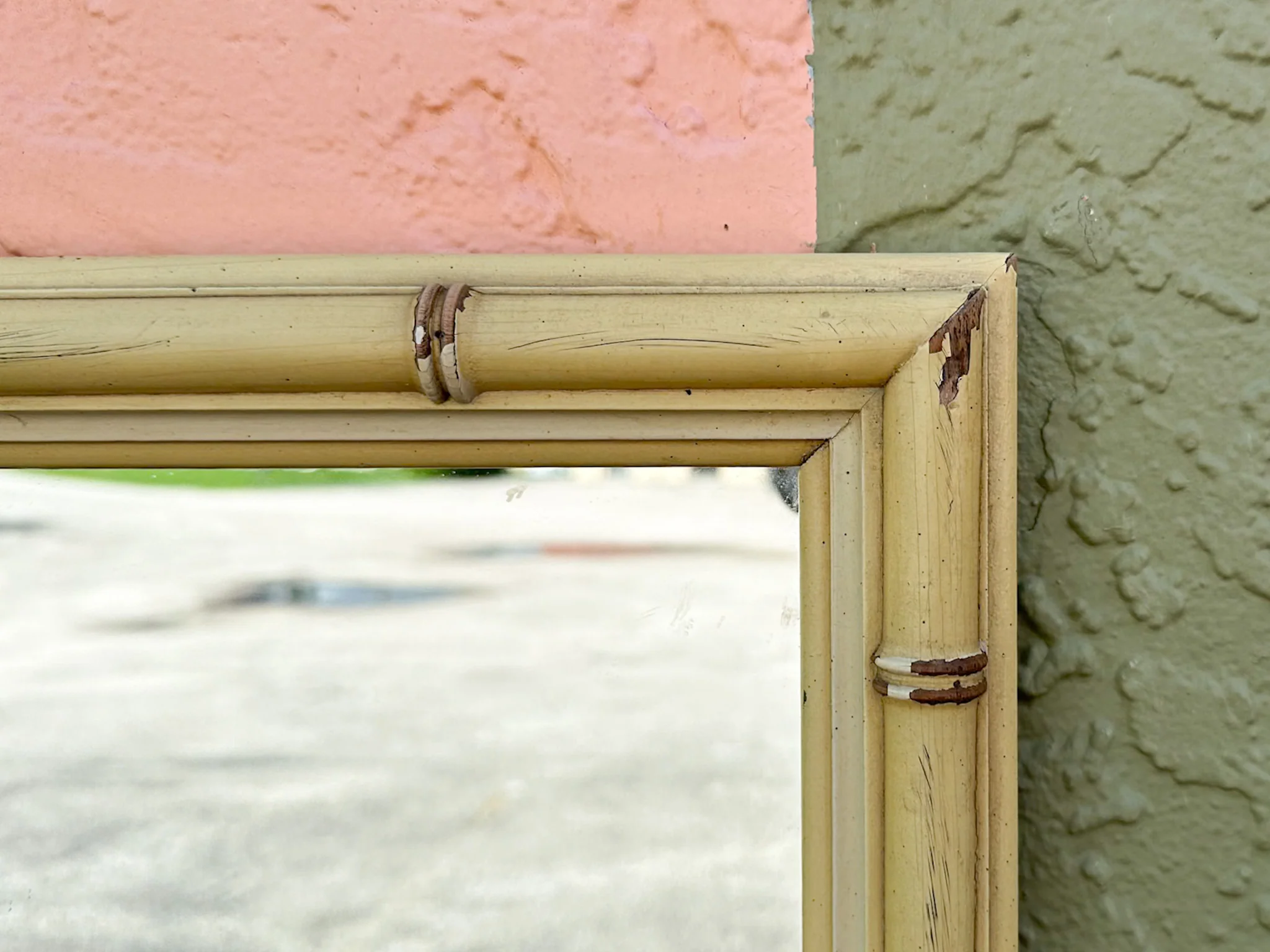 Full Length Faux Bamboo Mirror - Image 5