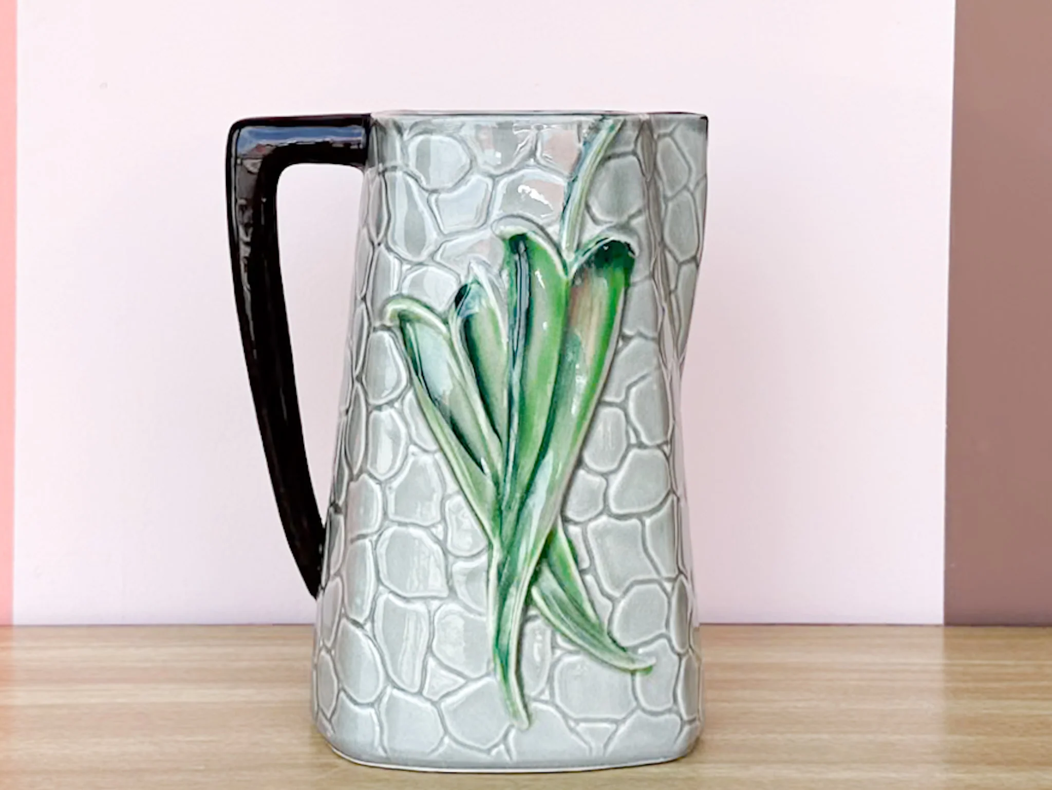 Gazelle Majolica Pitcher - Image 3