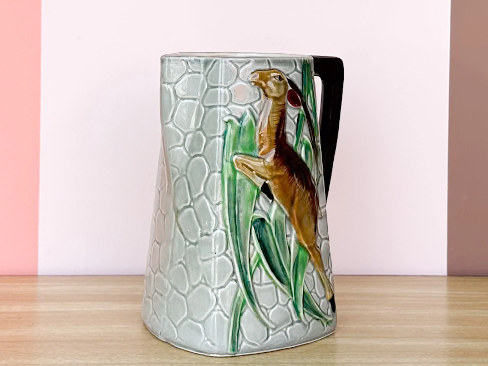 Gazelle Majolica Pitcher - Image 6