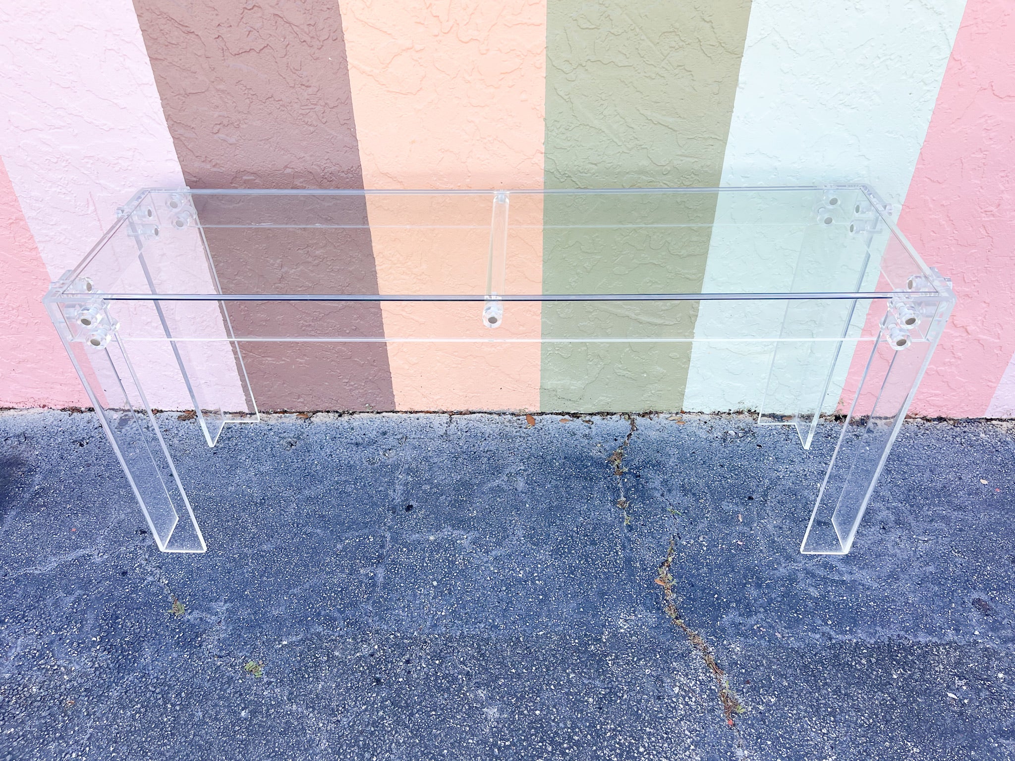 Glam Lucite Console Table - Image 2