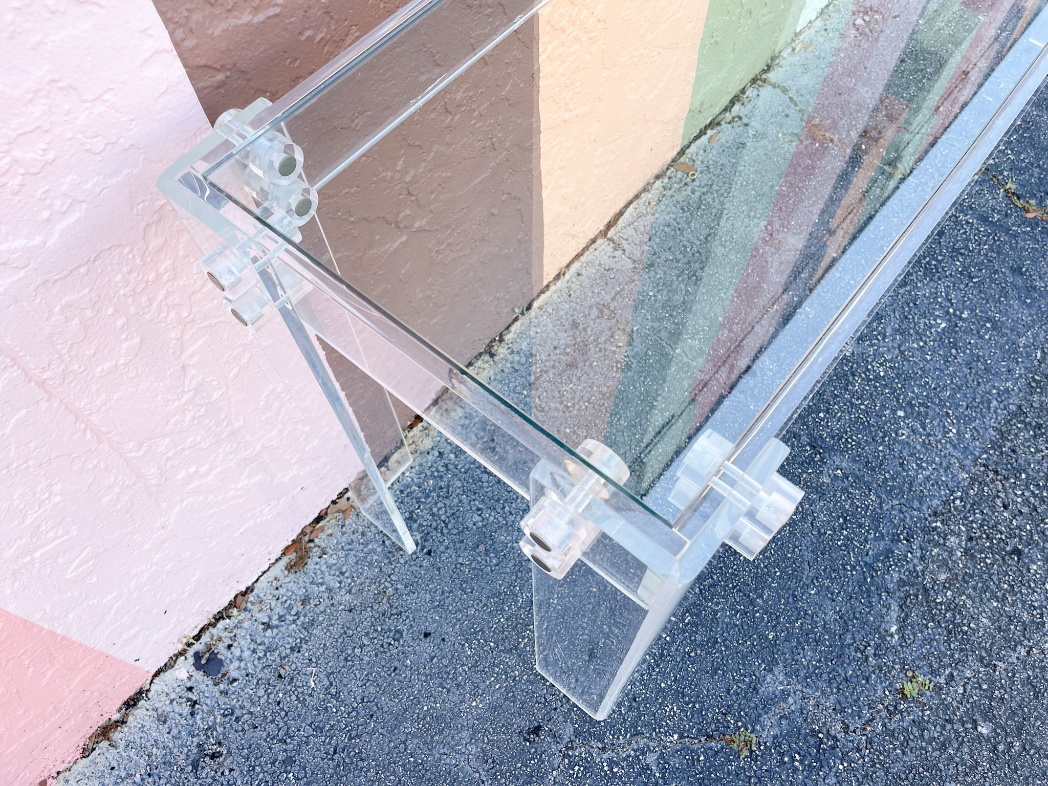 Glam Lucite Console Table - Image 3