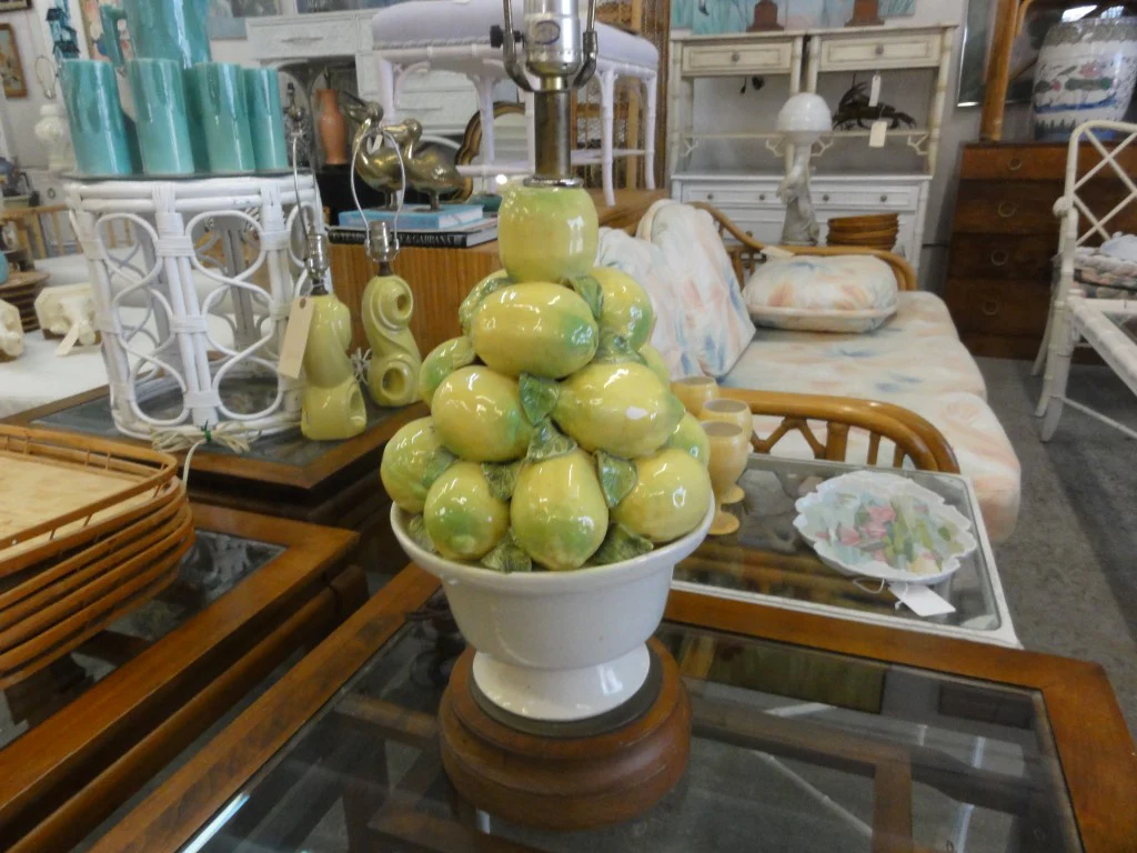Glazed Lemon Topiary Lamp - Image 2