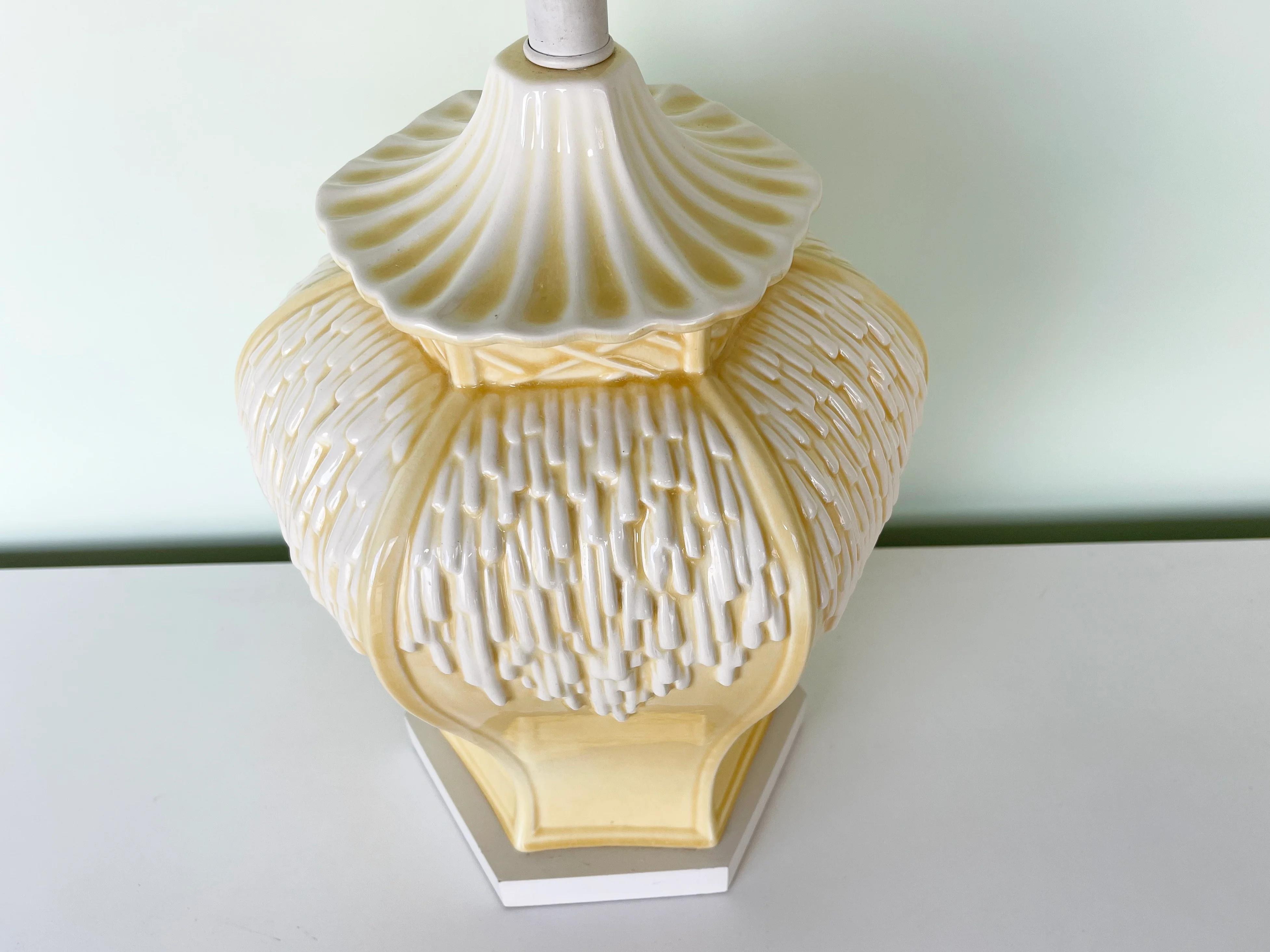 Large Buttercream Pagoda Lamp - Image 4