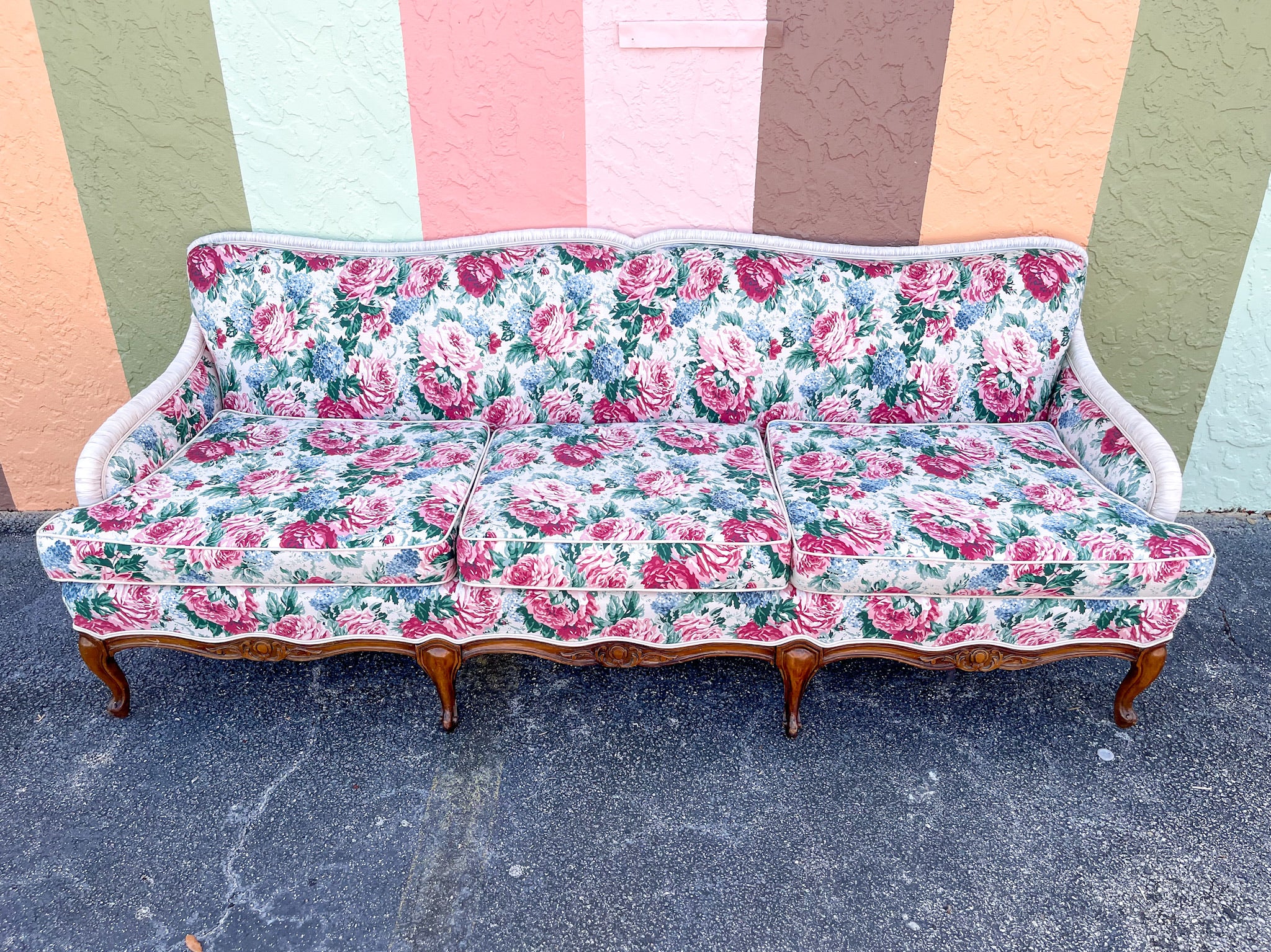 Granny Chic Cabbage Rose Sofa - Image 6