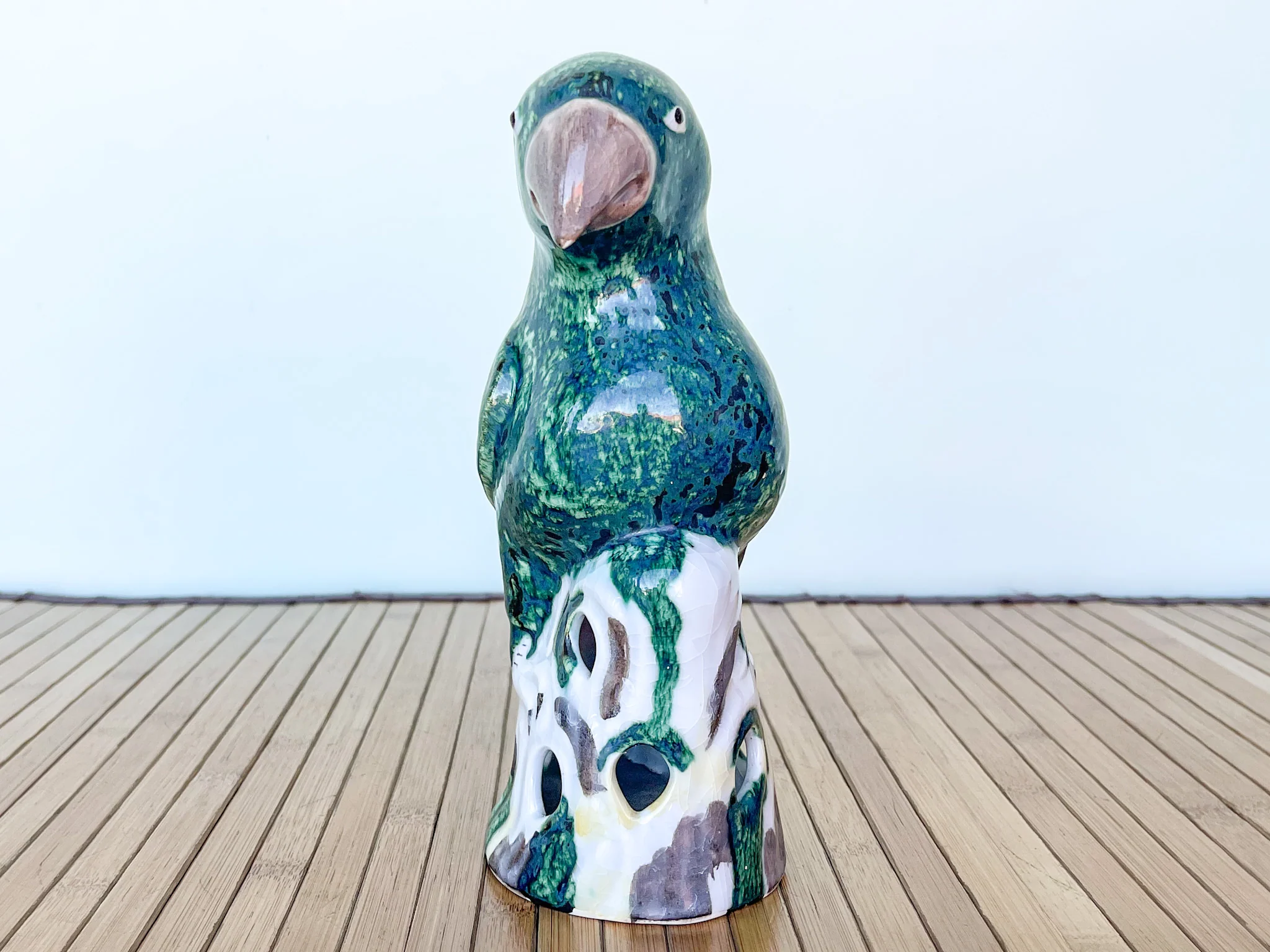 Green Ceramic Parrot - Image 2