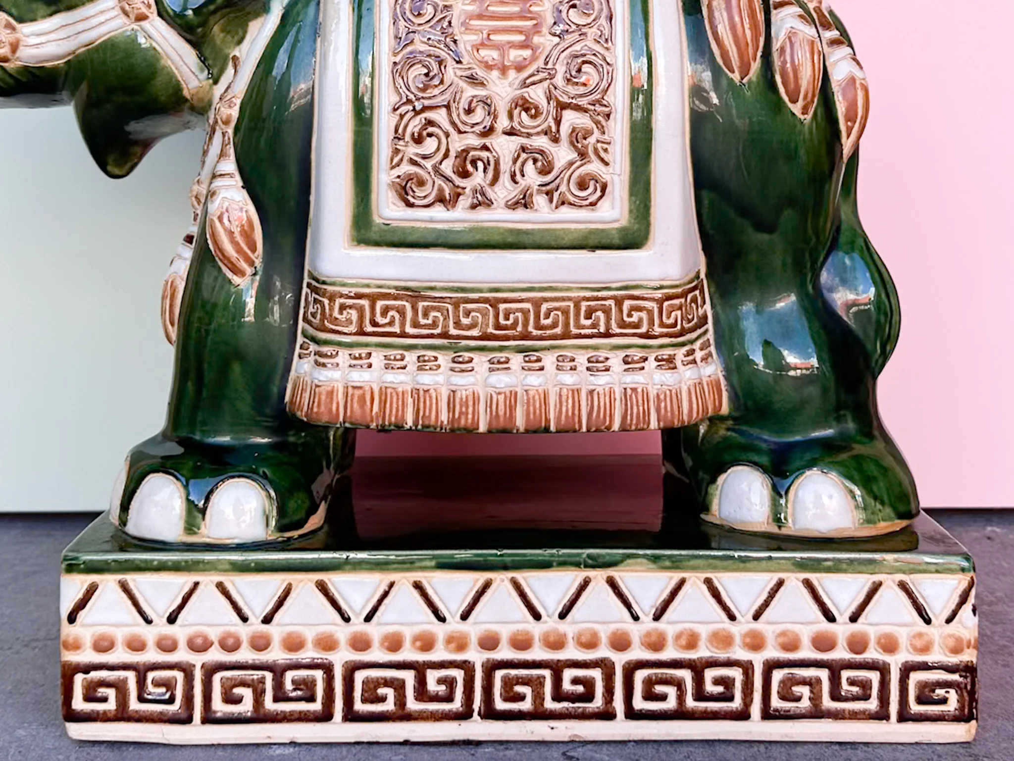 Green Elephant Garden Seat - Image 5