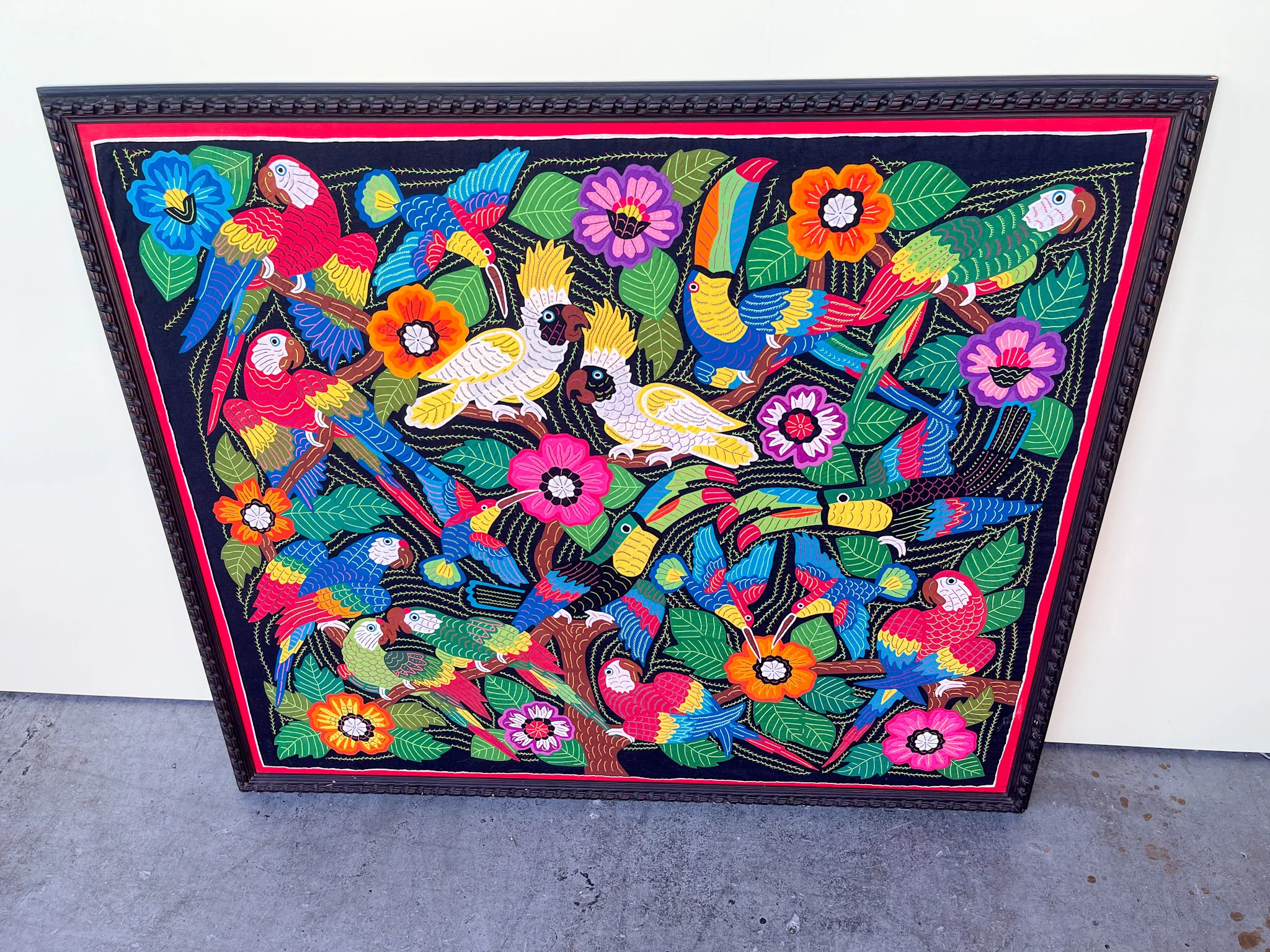Warehouse Wednesday Sale: Handmade Tropical Bird Tapestry - Image 3