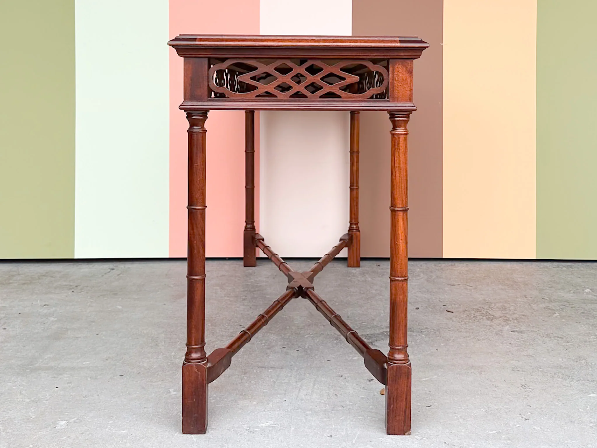 Handsome Drexel Fretwork Console - Image 8