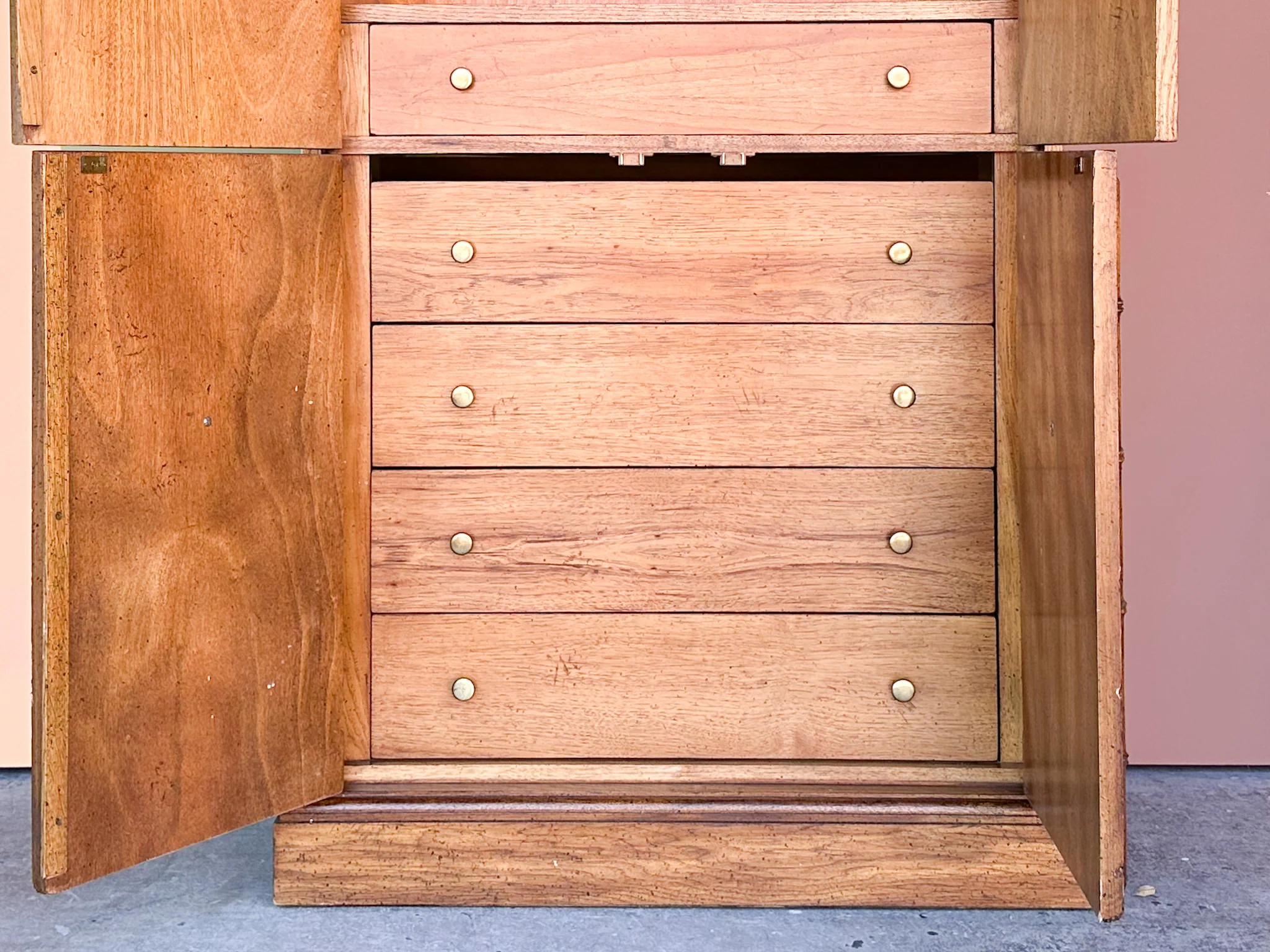 Handsome Faux Bamboo Armoire - Image 6