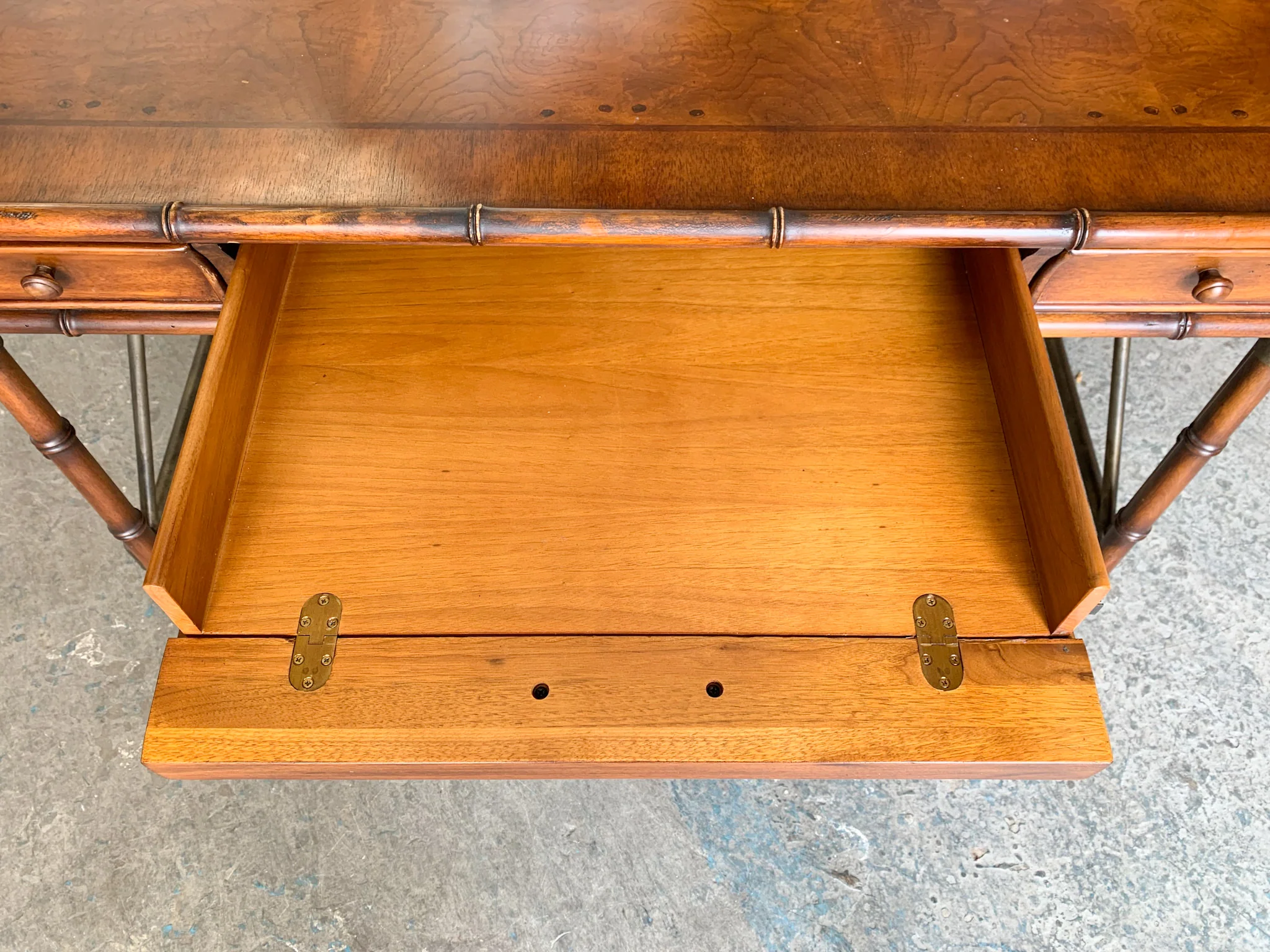 Handsome Faux Bamboo Desk - Image 8