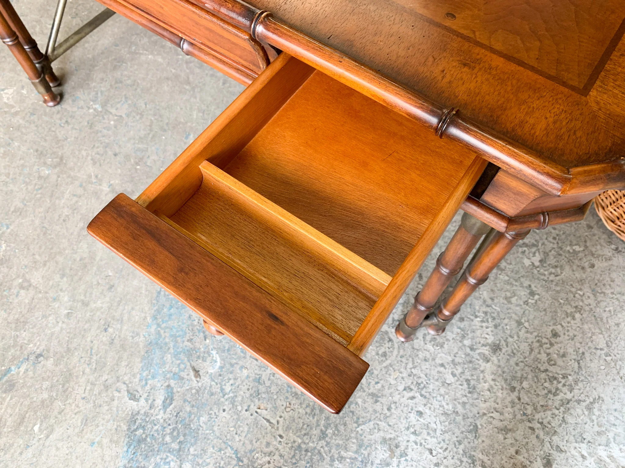 Handsome Faux Bamboo Desk - Image 9