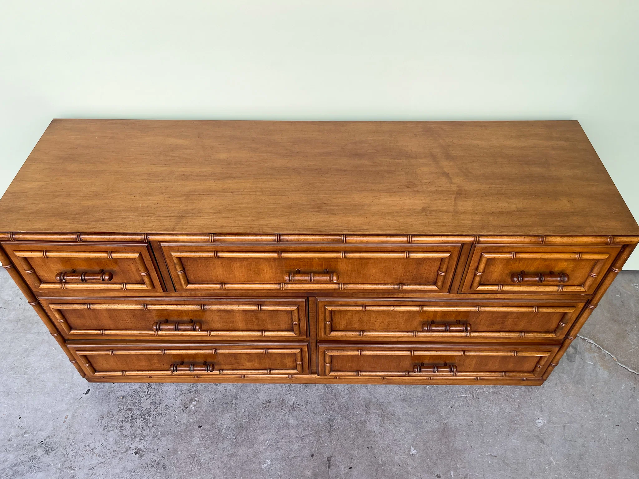 Handsome Faux Bamboo Dresser - Image 2