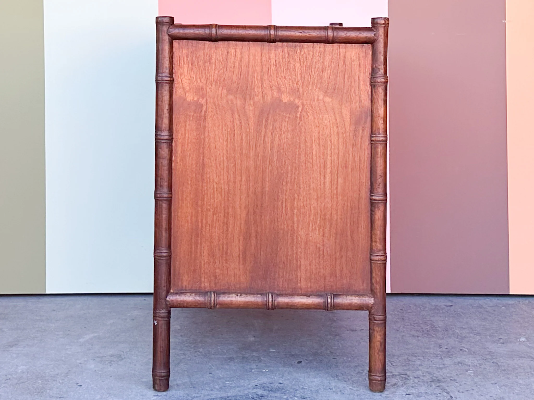 Handsome Faux Bamboo Oversized Nightstand - Image 6