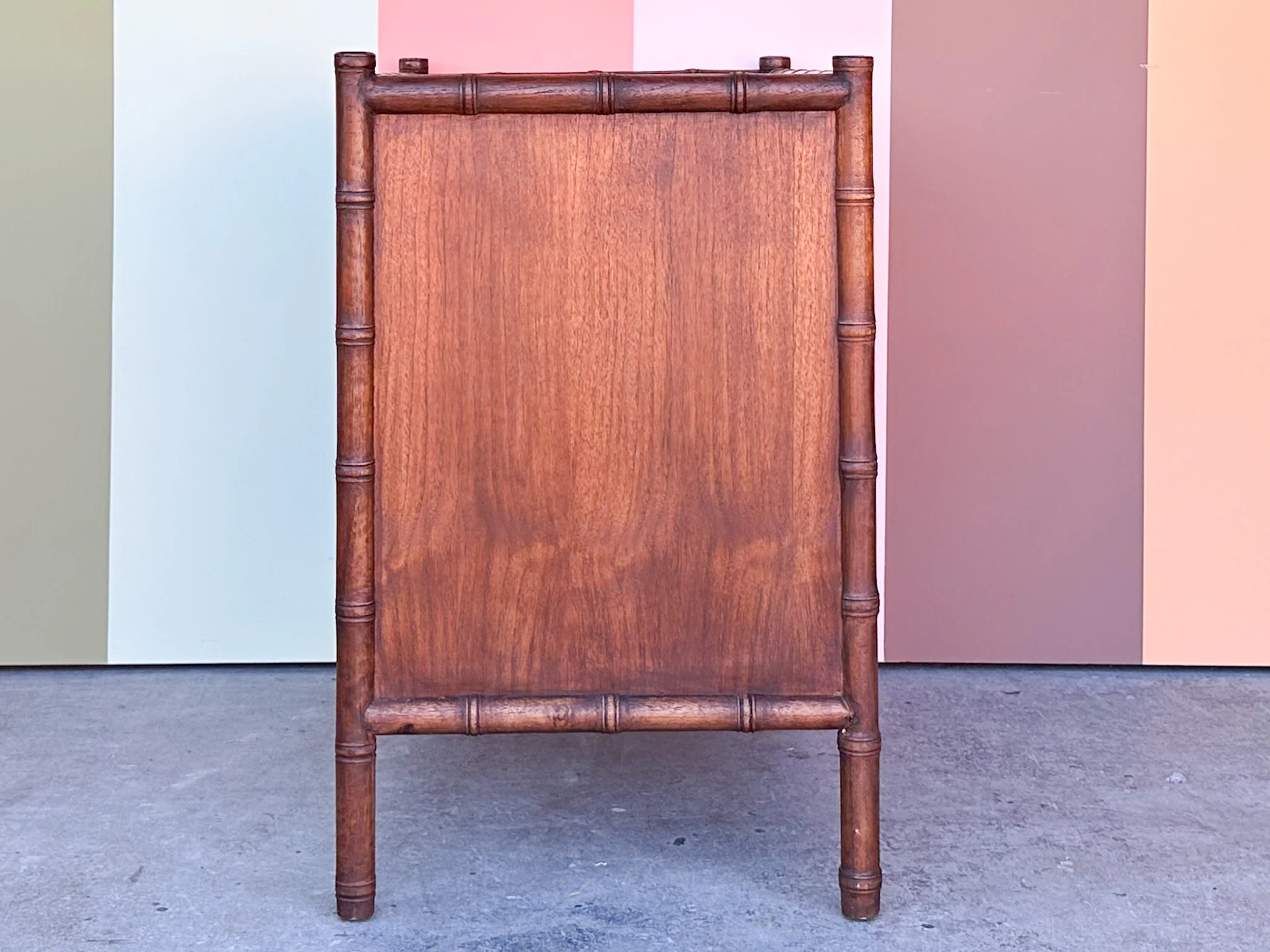 Handsome Faux Bamboo Oversized Nightstand - Image 7