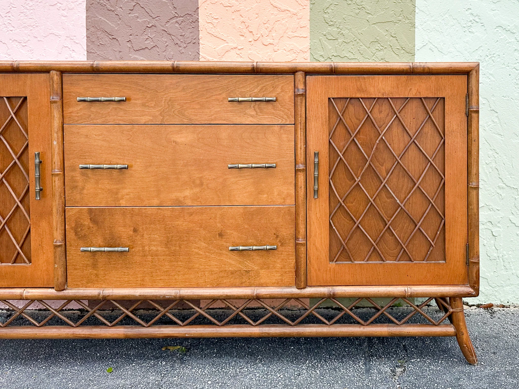 Handsome Ficks Reed Rattan Credenza - Image 9