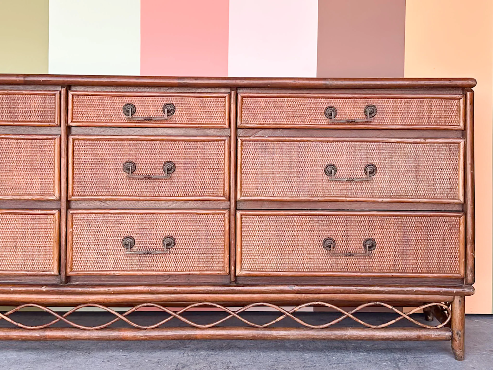Handsome Rattan Dresser - Image 3