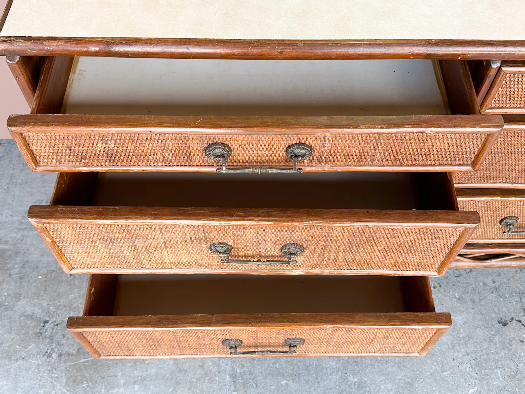 Handsome Rattan Dresser - Image 6