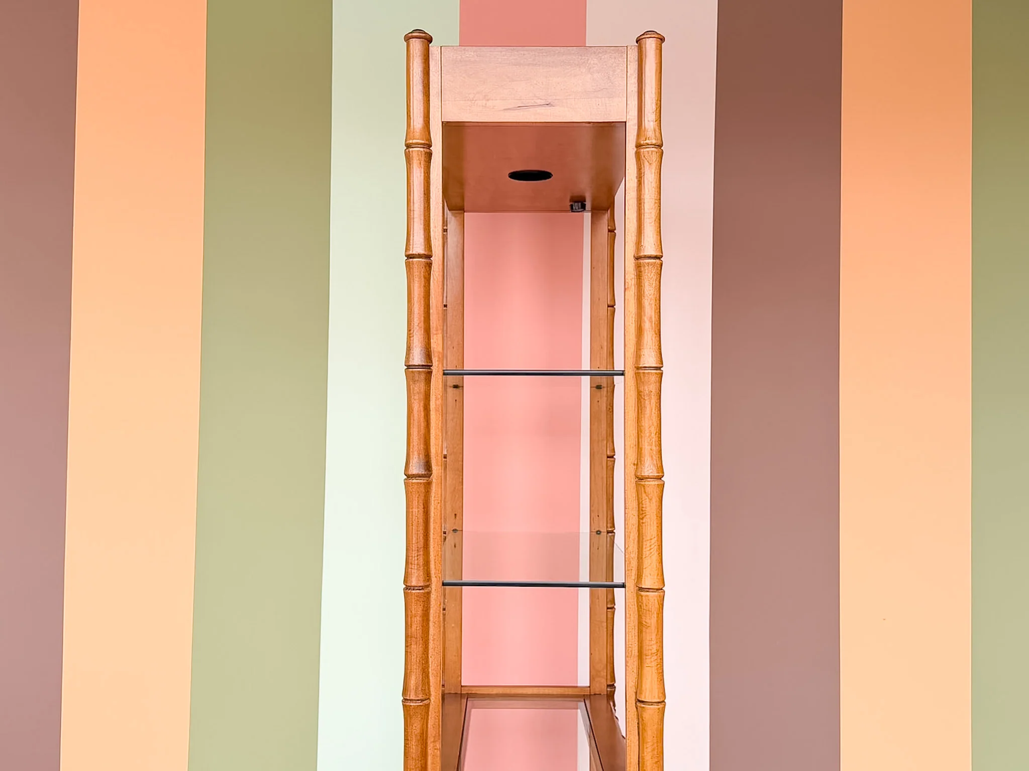 Handsome Thomasville Faux Bamboo Etagere - Image 7