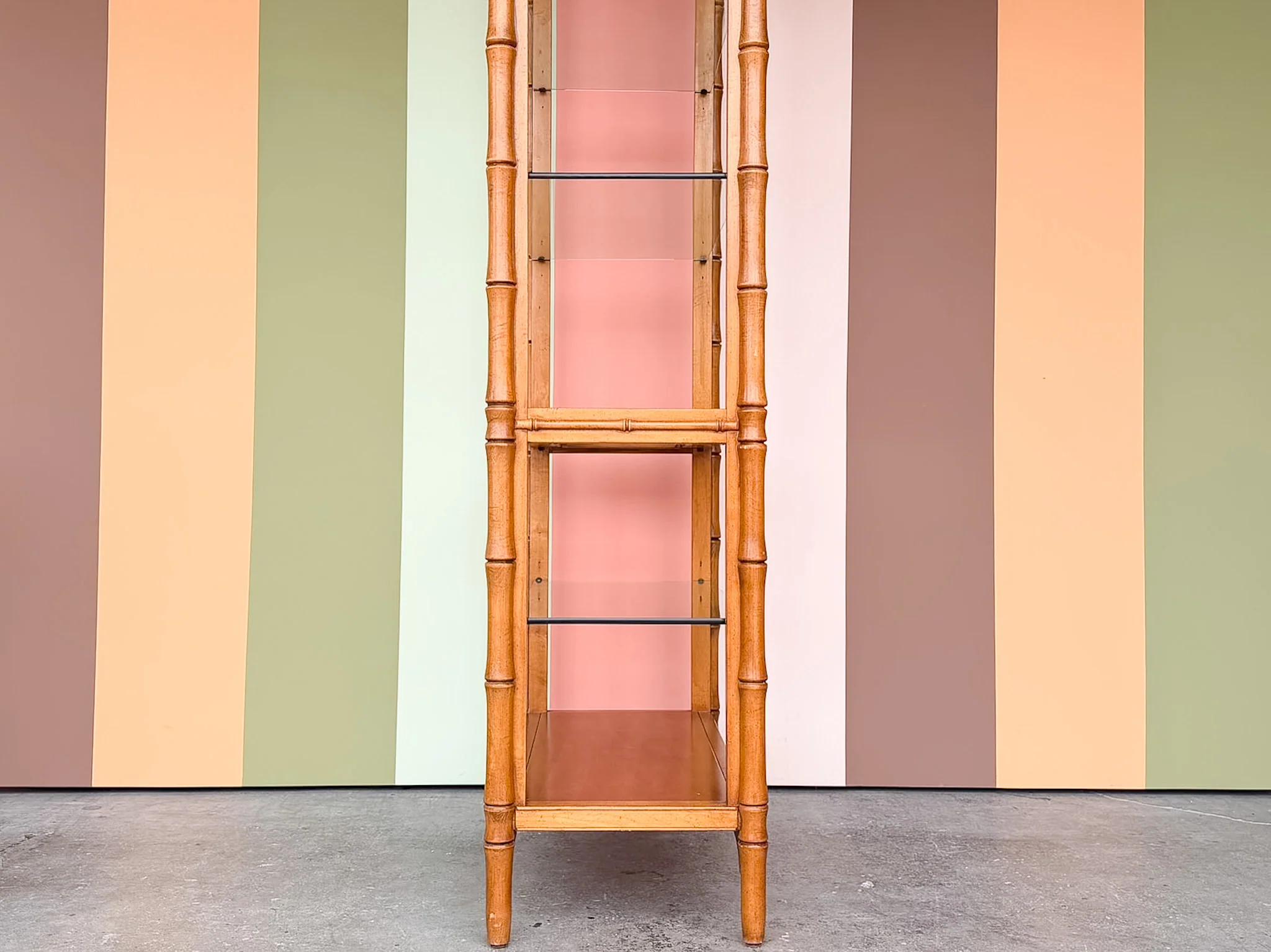 Handsome Thomasville Faux Bamboo Etagere - Image 8
