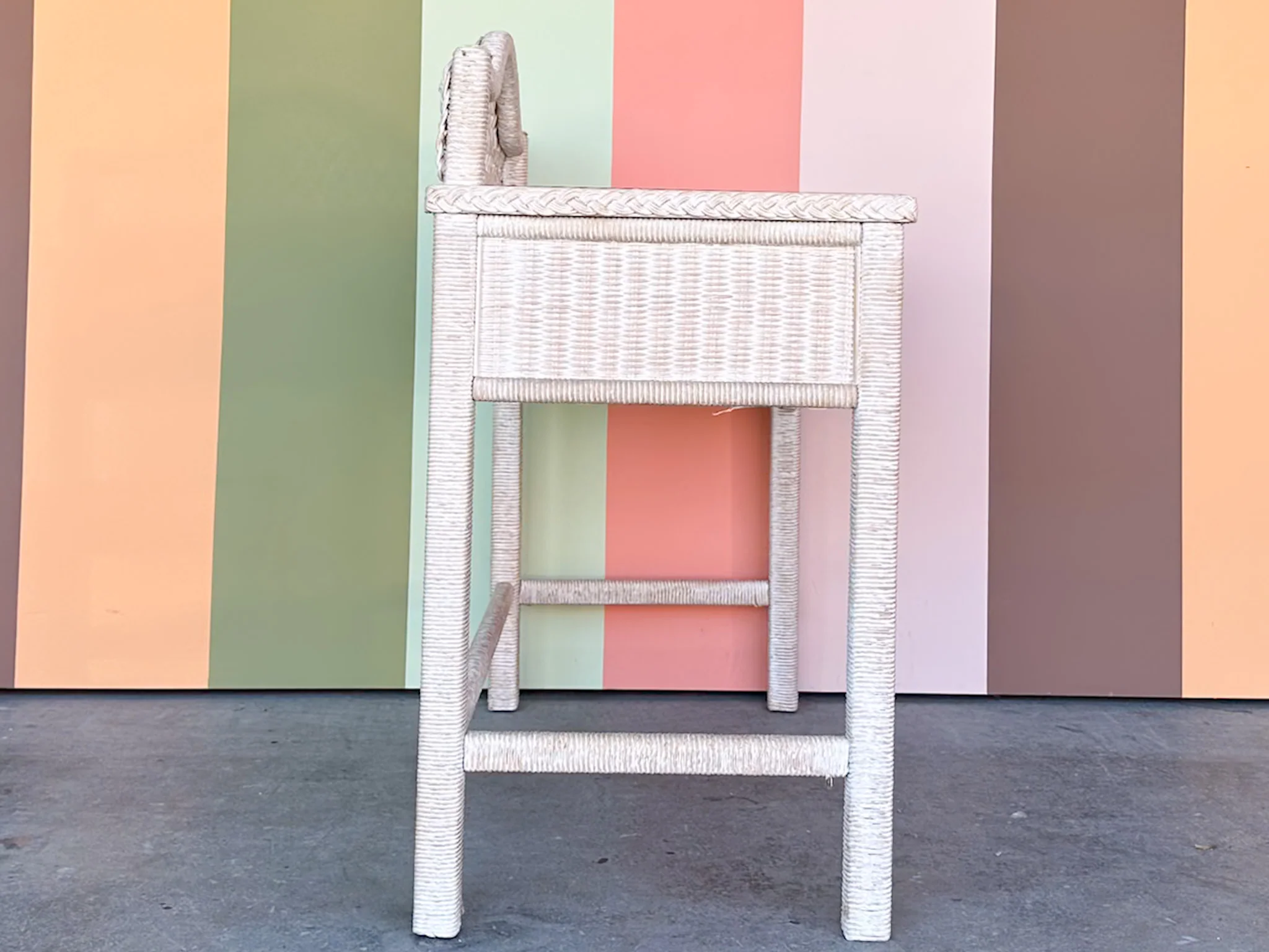 Henry Link Braided Wicker Desk - Image 4