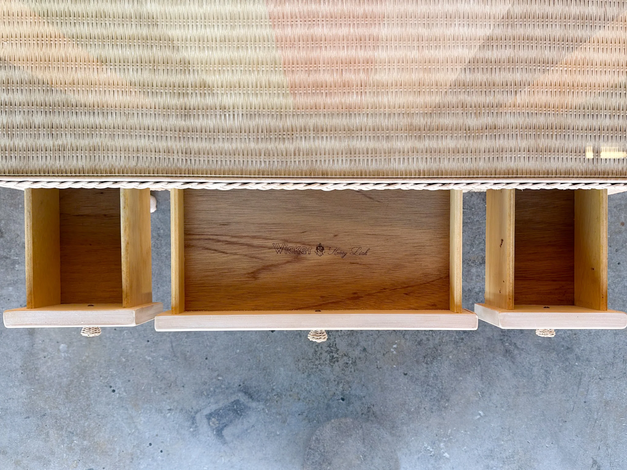 Henry Link Braided Wicker Desk - Image 8
