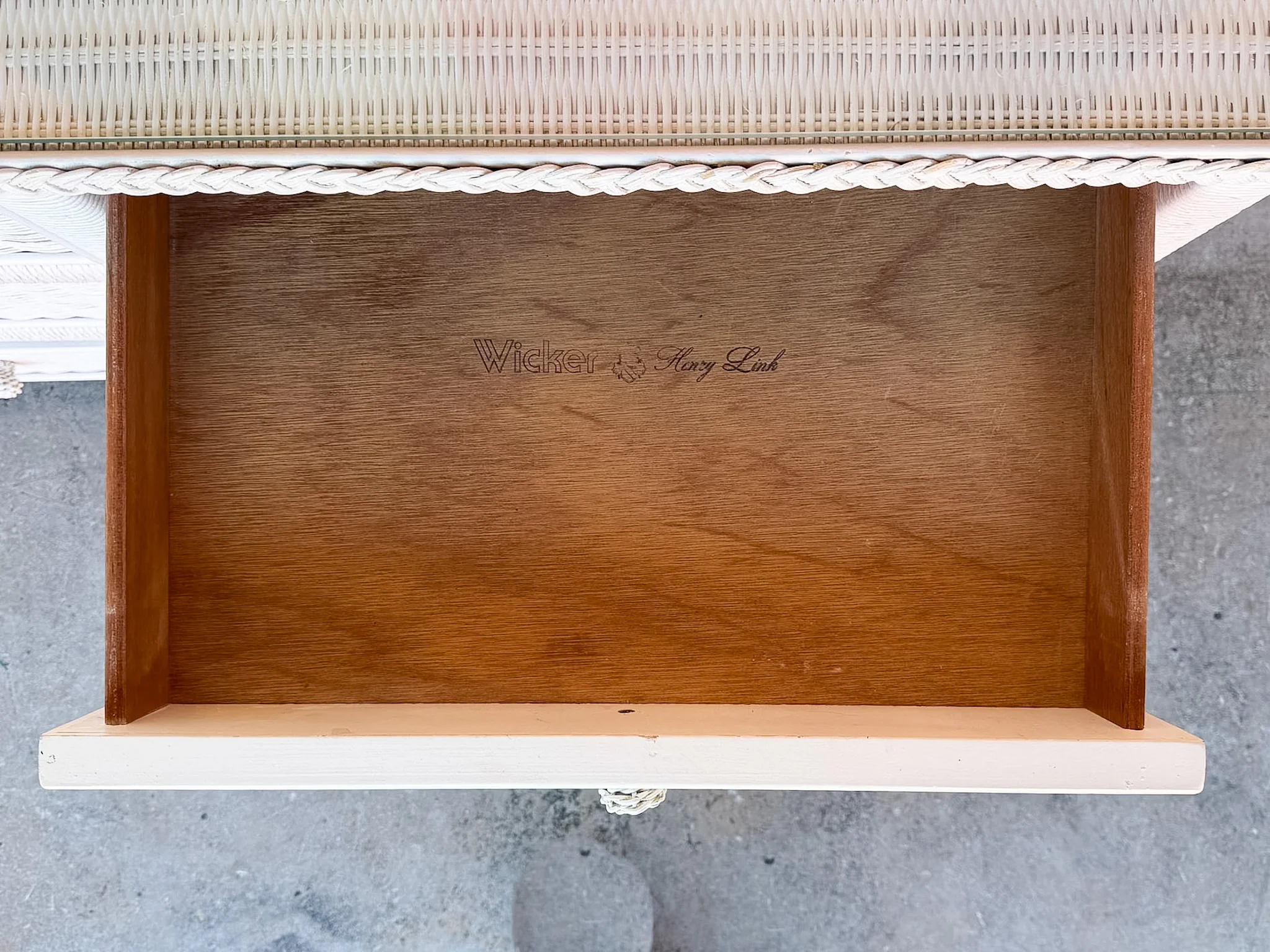 Henry Link Braided Wicker Desk - Image 9