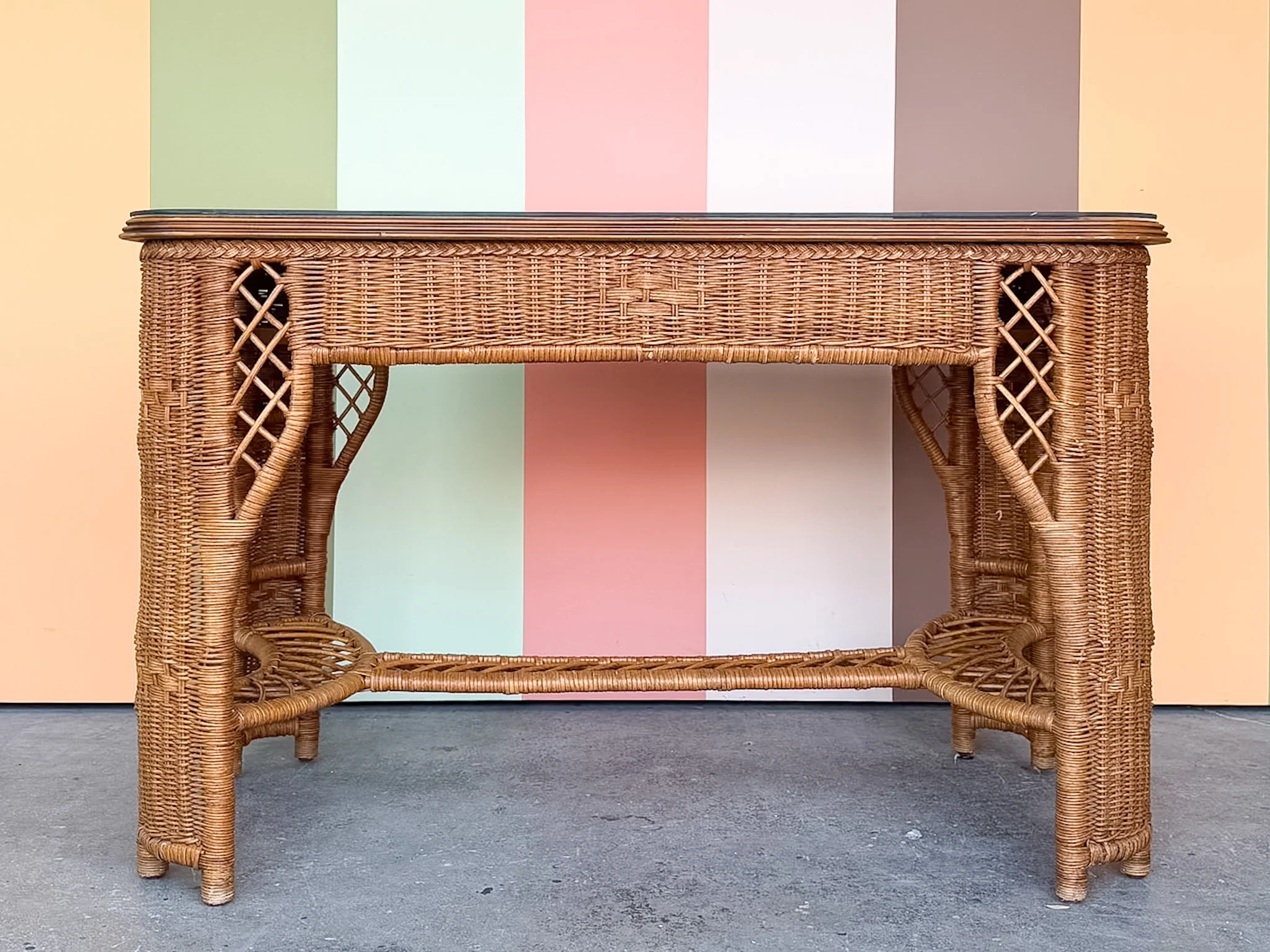 Henry Link Braided Wicker Desk - Image 4