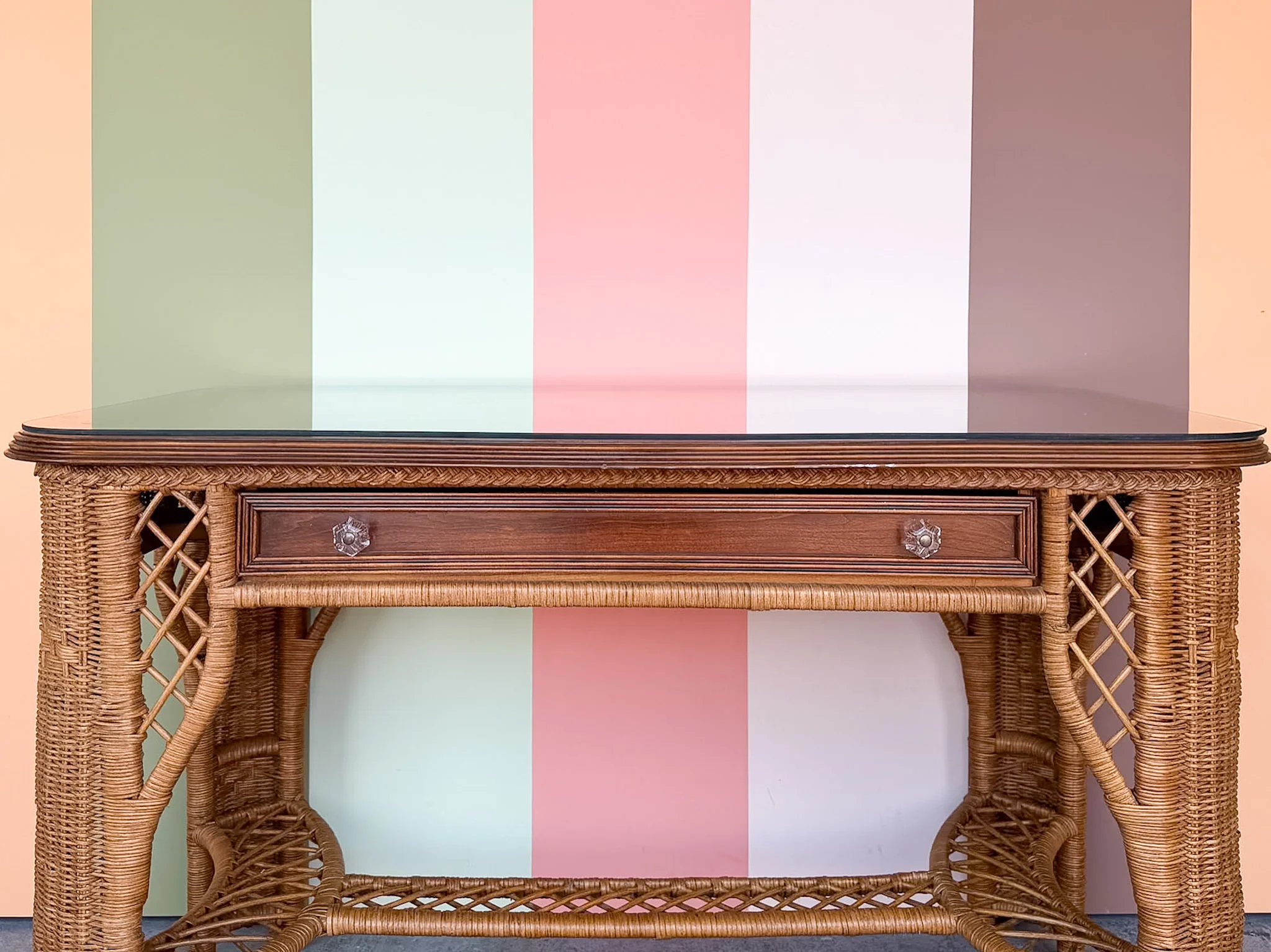 Henry Link Braided Wicker Desk - Image 7