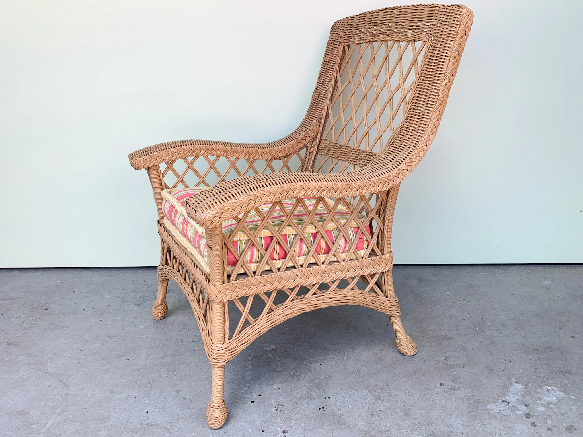 Henry Link Braided Wicker Lounge Chair - Image 4