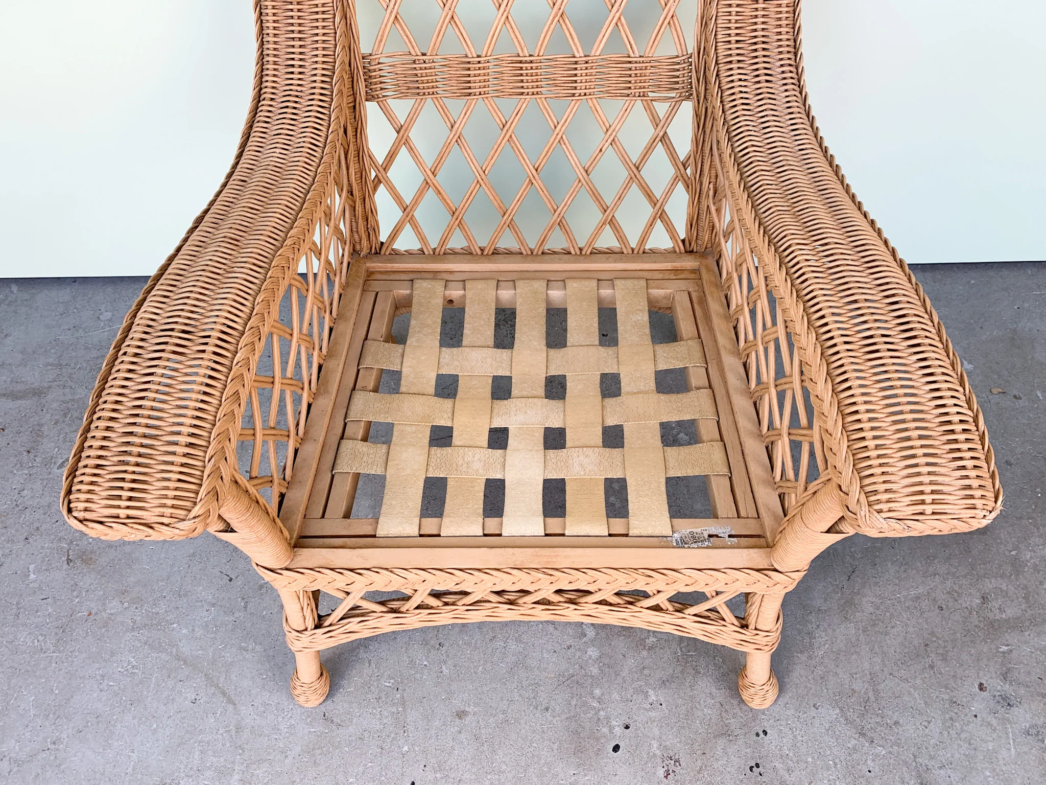 Henry Link Braided Wicker Lounge Chair - Image 7
