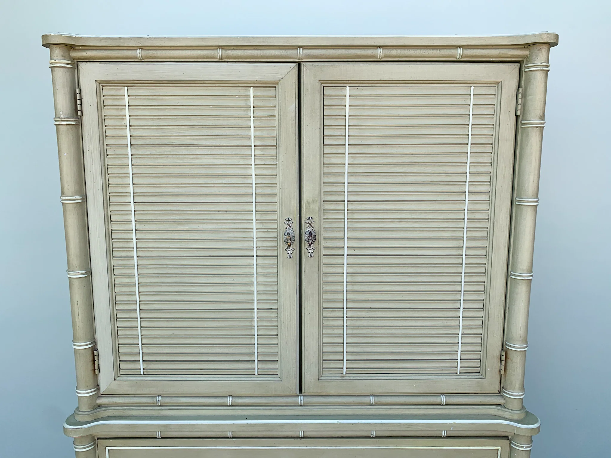 Henry Link Faux Bamboo Armoire - Image 2