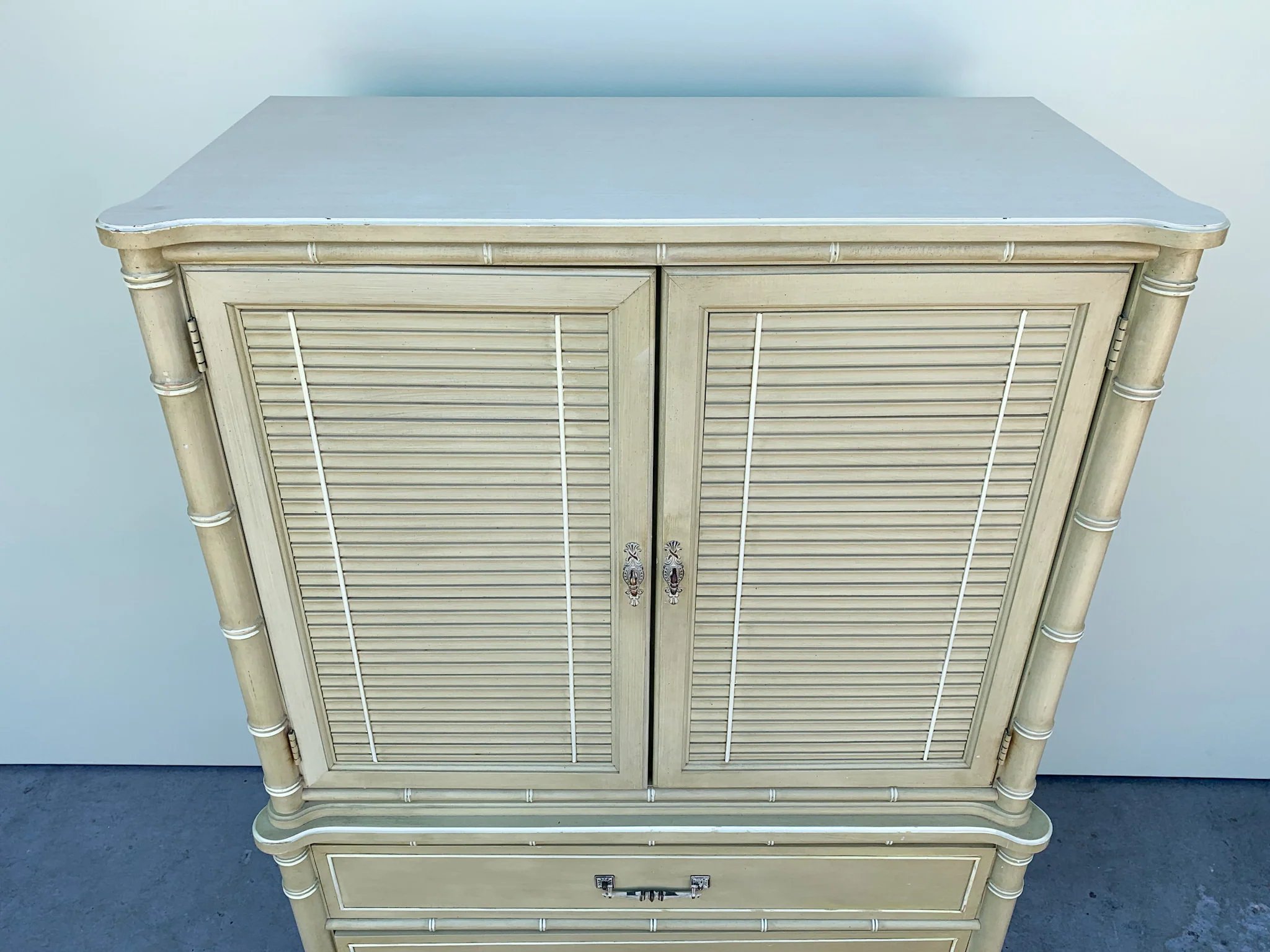 Henry Link Faux Bamboo Armoire - Image 3