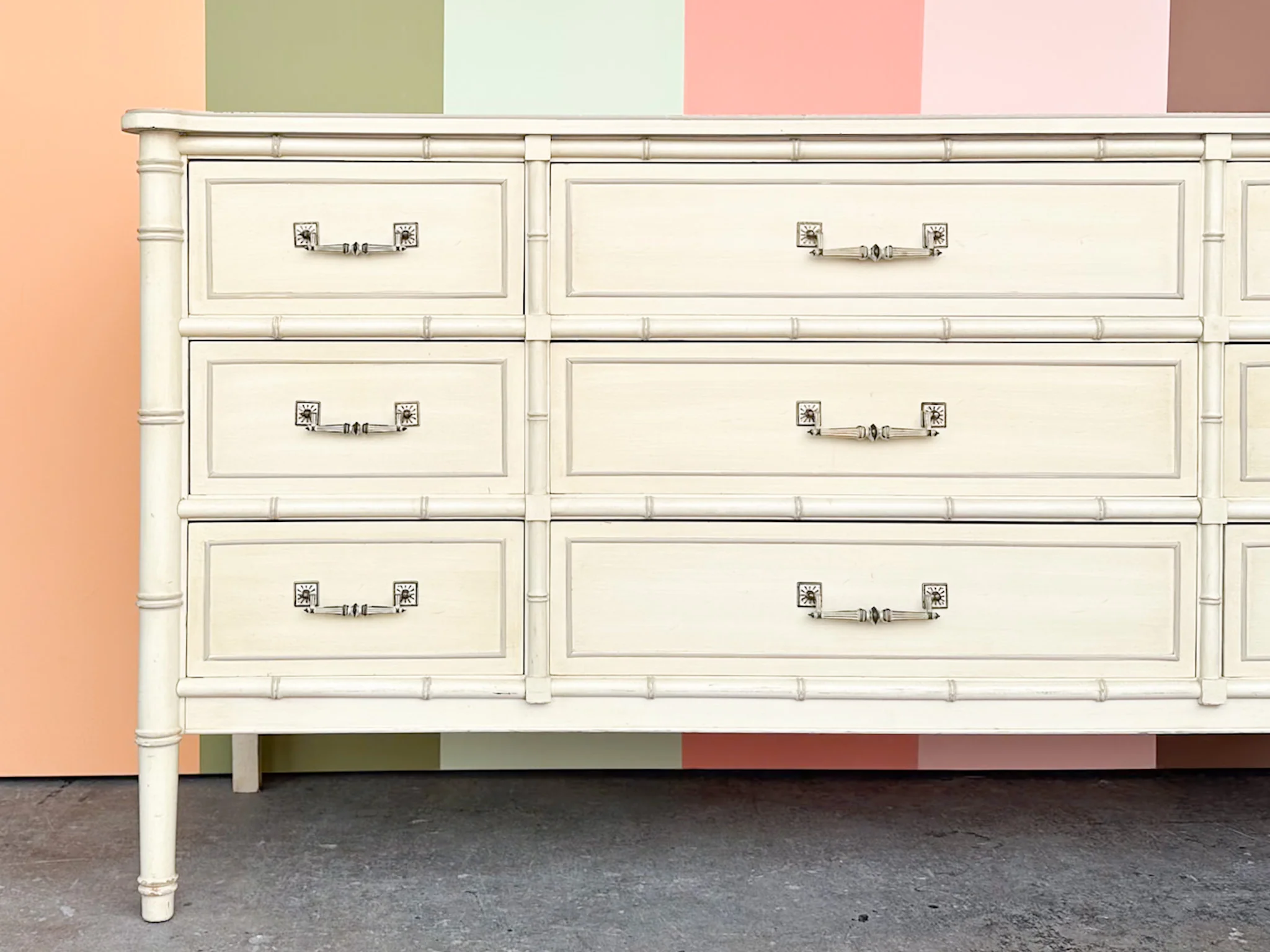 Henry Link Faux Bamboo Dresser - Image 2