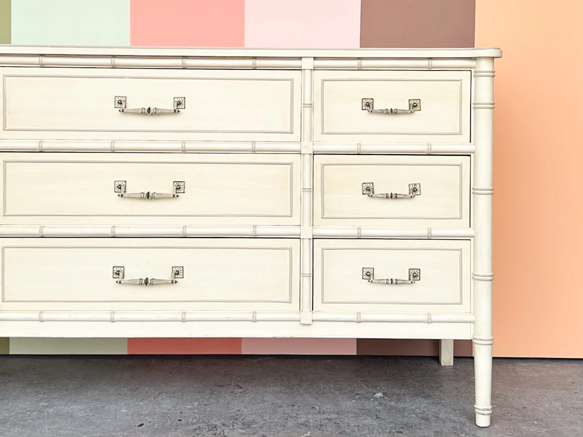 Henry Link Faux Bamboo Dresser - Image 3
